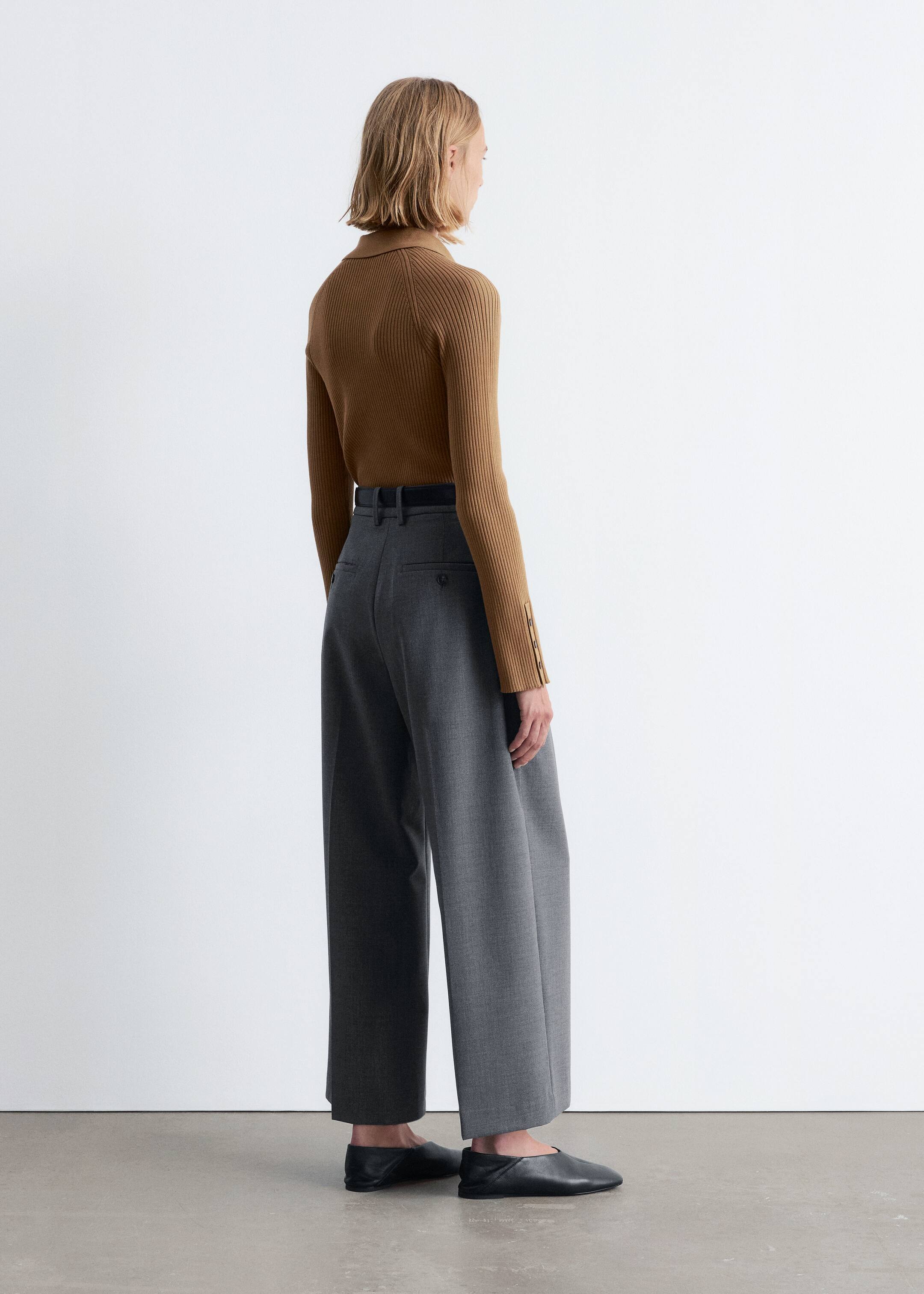 View larger image: Tailored Press-Crease Trousers - Grey - Ladies | H&M GB 5