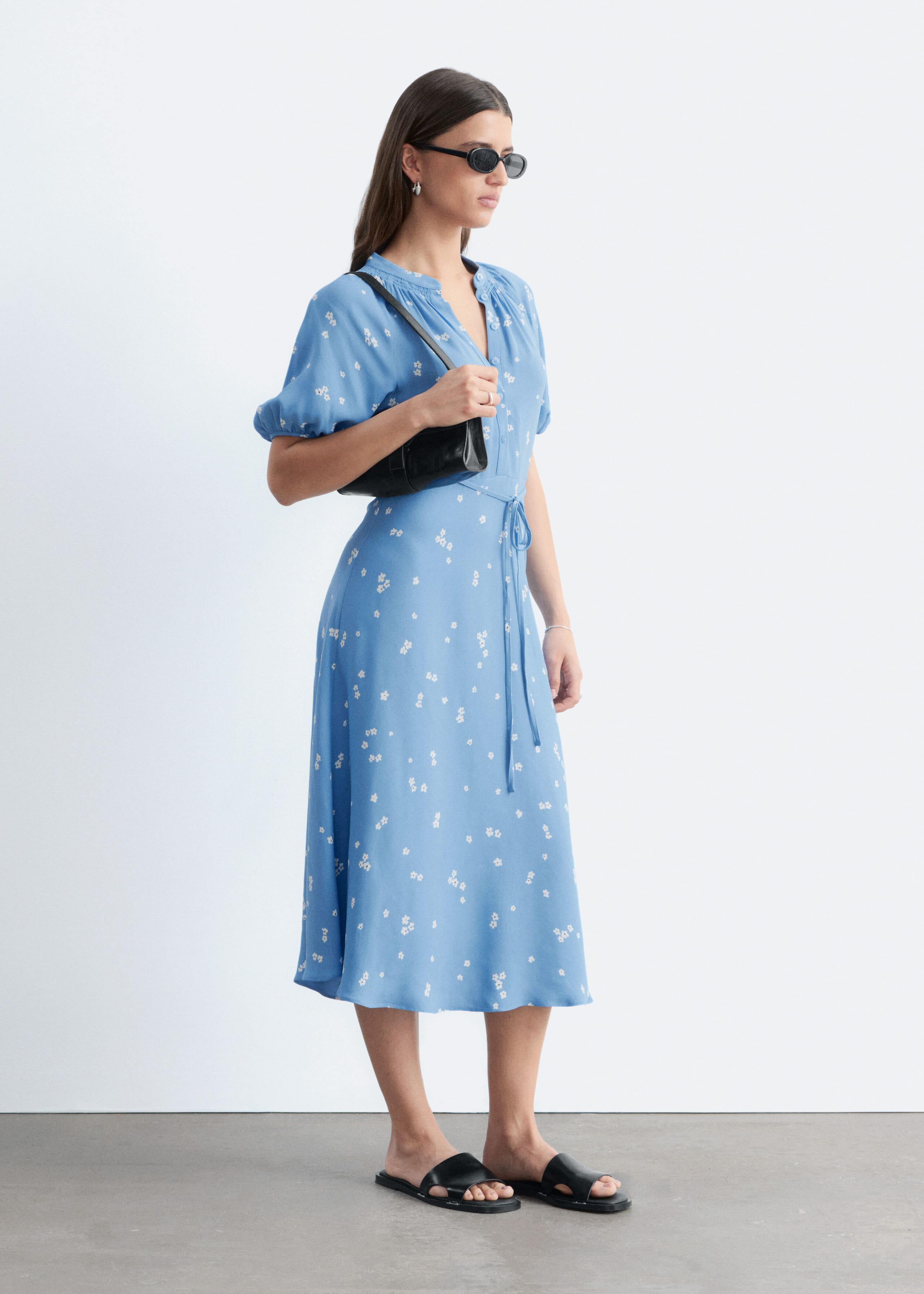 Image of Tie-Waist Midi Dress