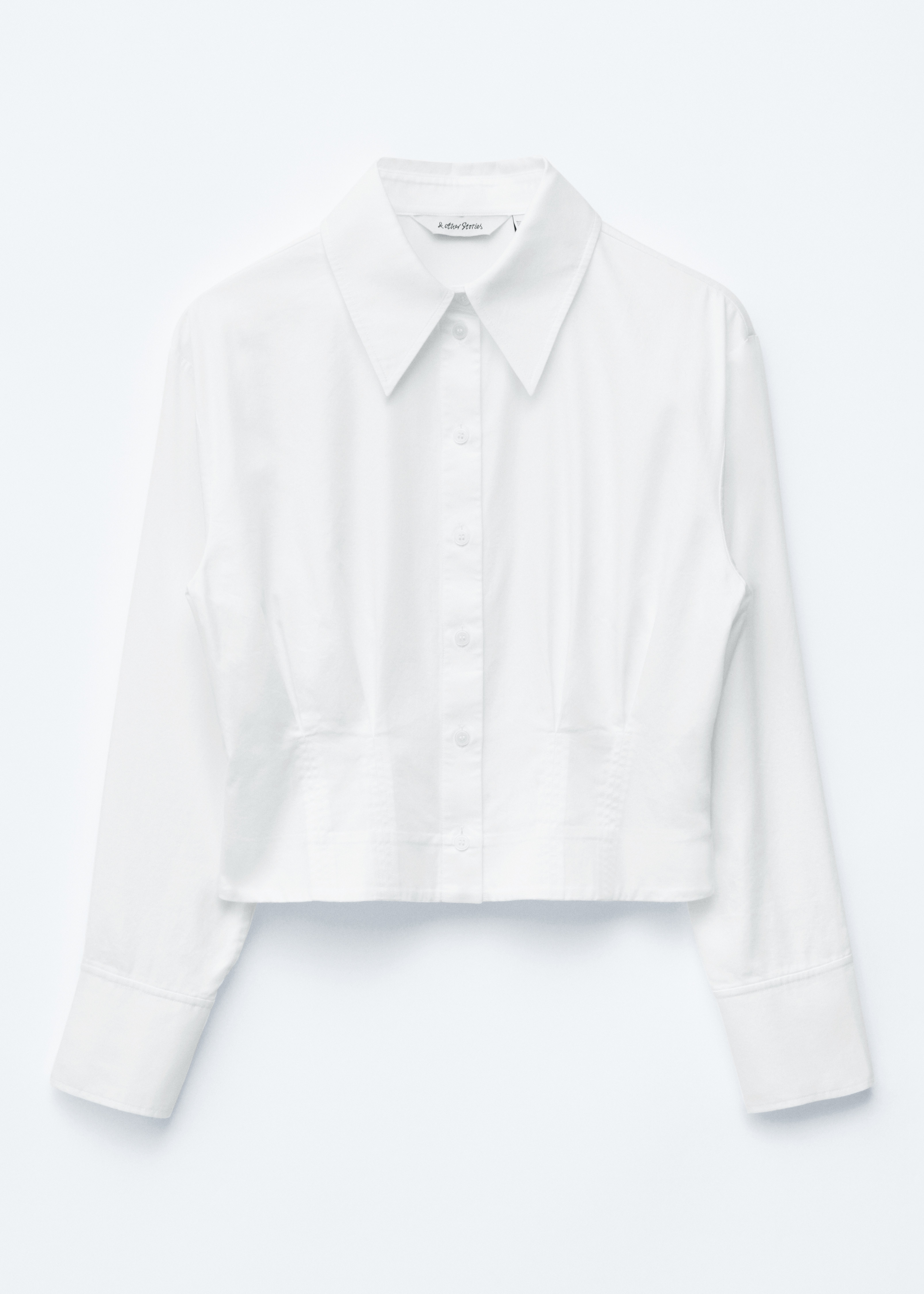 Schmal zulaufendes Hemd - Weiß/Beige