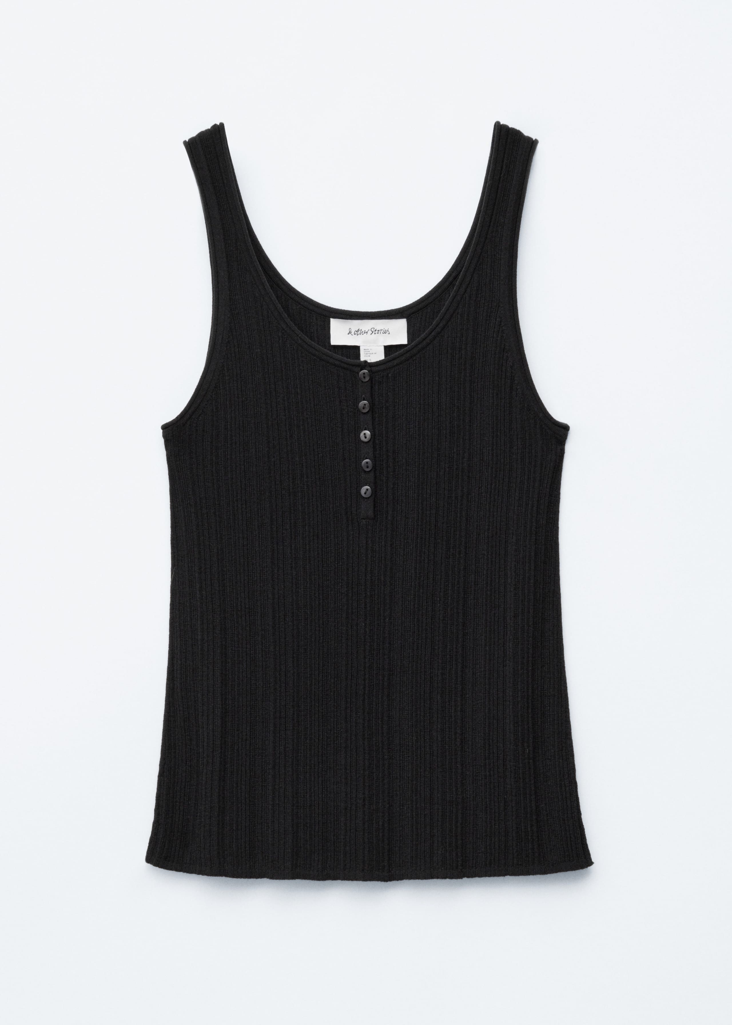 Image of Scoop-Neck Rib-Knit Tank Top