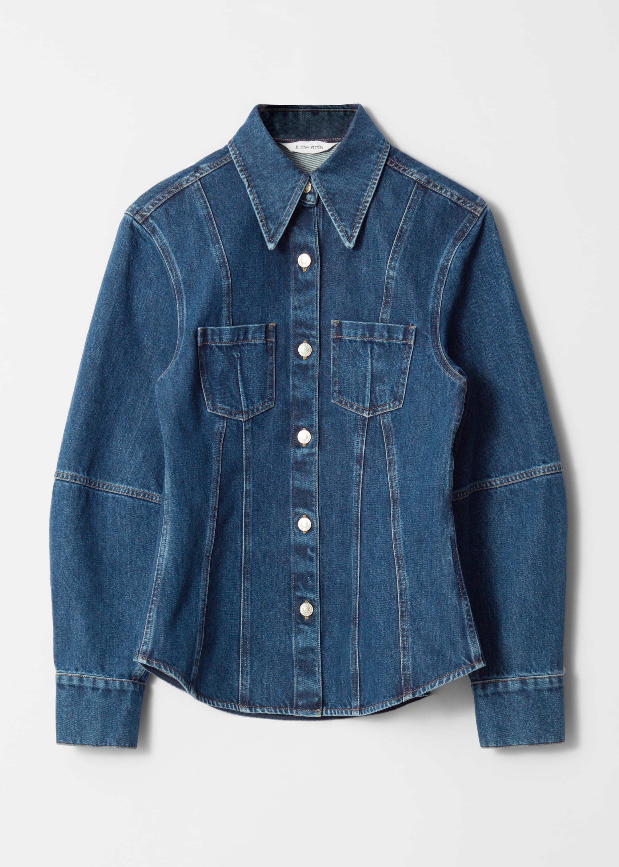 Ingrandisci l'immagine: Tapered Denim Shirt - Mid blue - DONNA | H&M CH 1