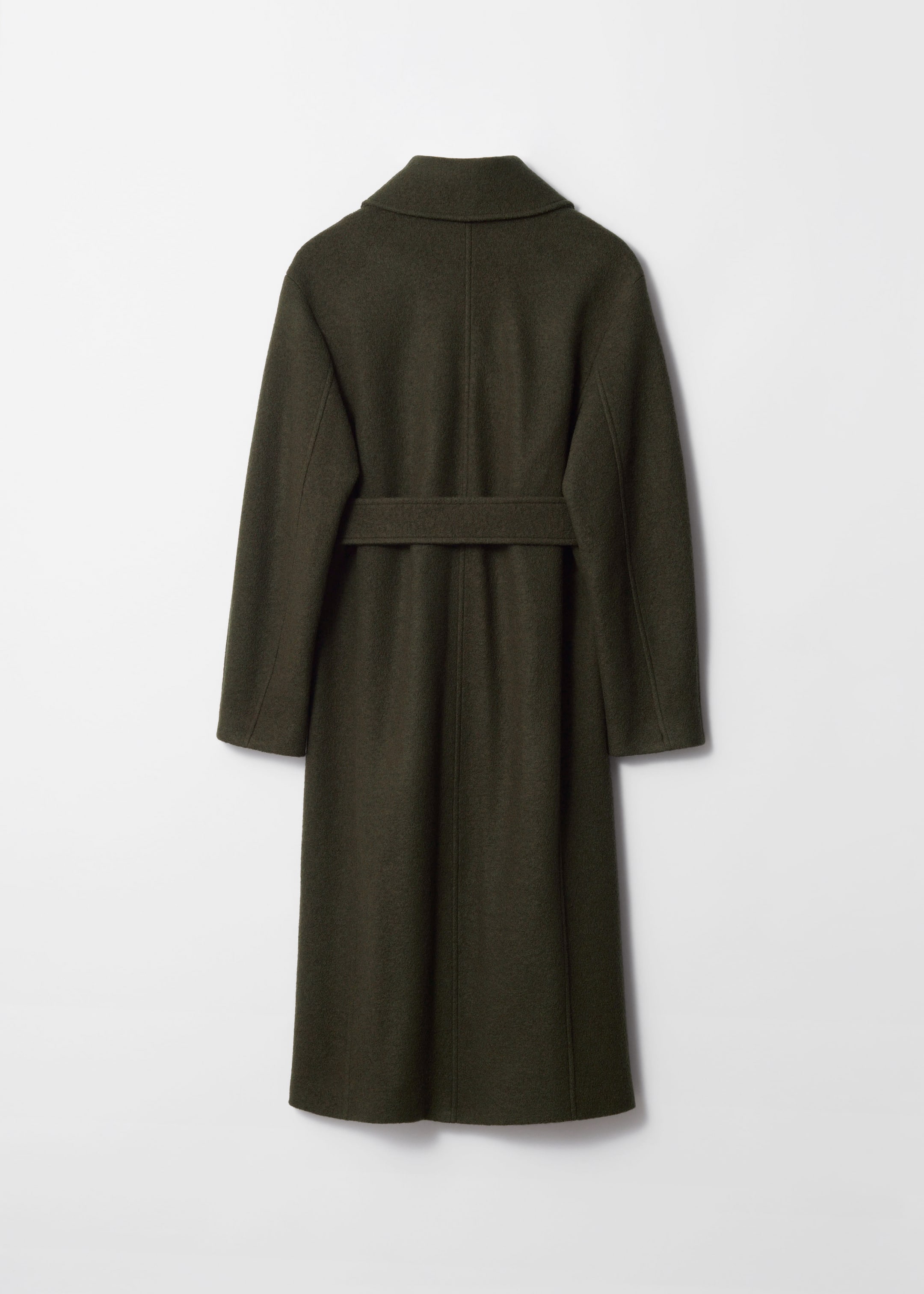 Visa större bild: Dubbelknäppt kappa i ull - Mörk khaki - DAM | H&M SE 2