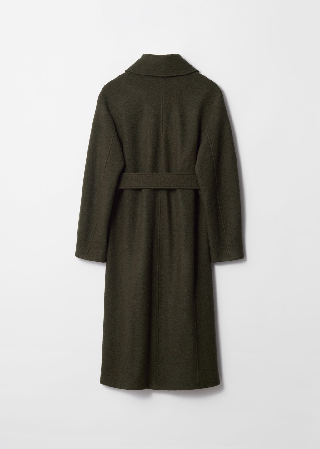 Image of Voluminous Belted Wool Coat