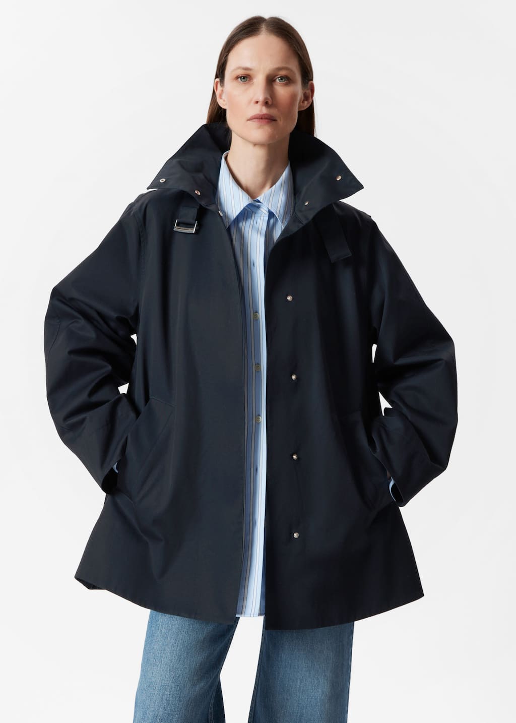 Image of A-line Funnel-Neck Jacket