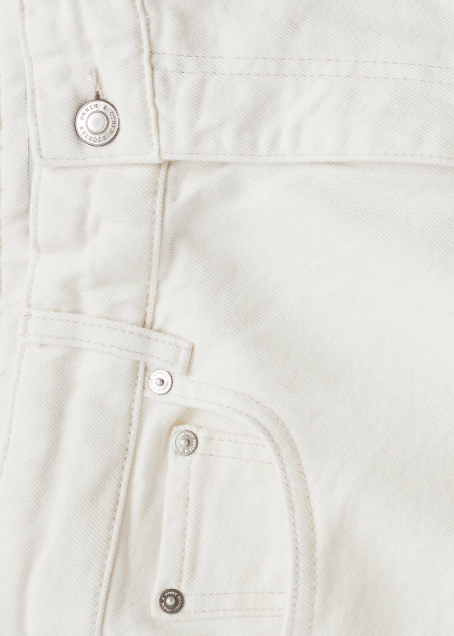 Verkürzte Jeans mit schmalem Bein - Weiß/Hellblau - 5
