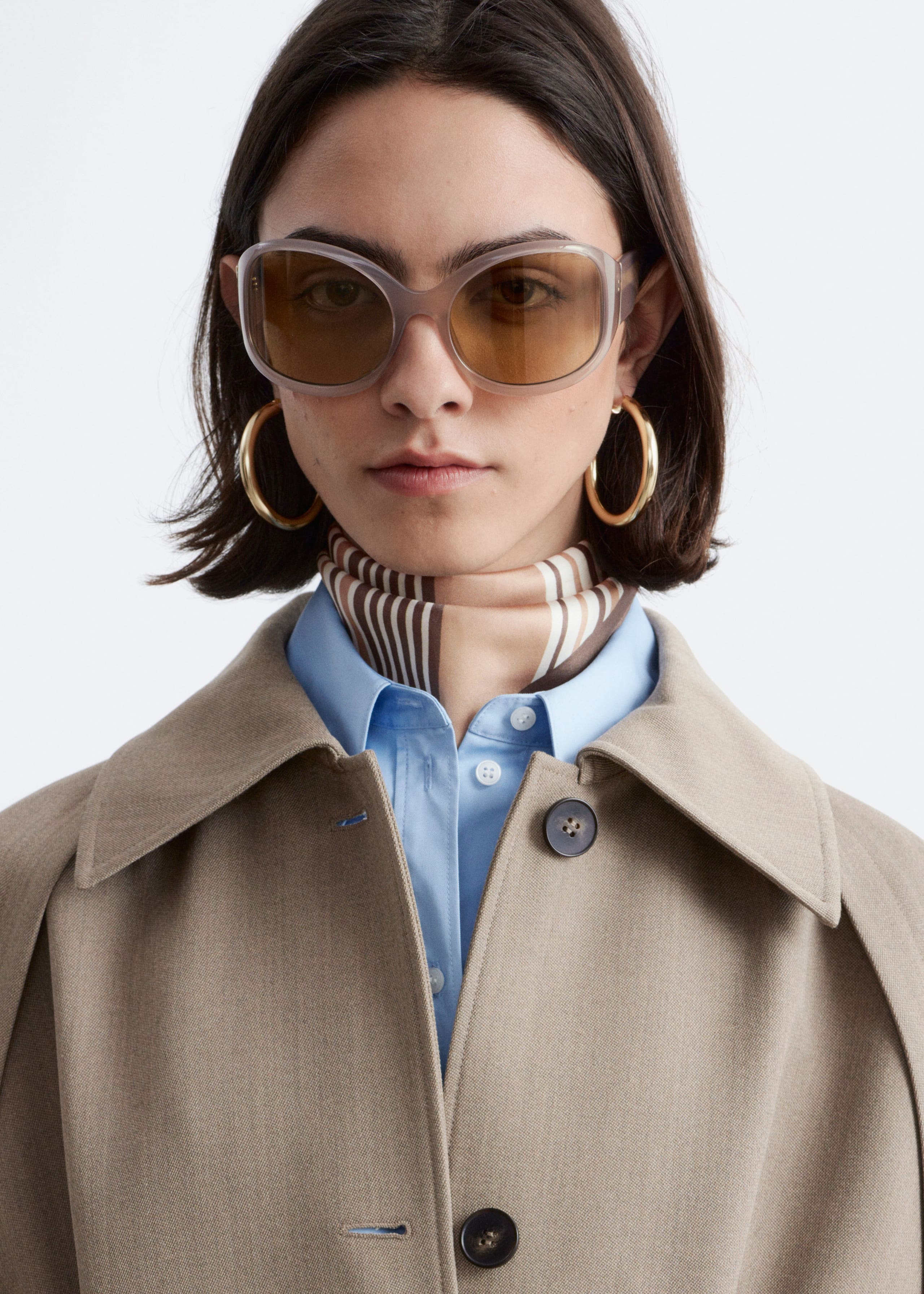 Image of Trenchcoat aus Wolle mit Bindegürtel