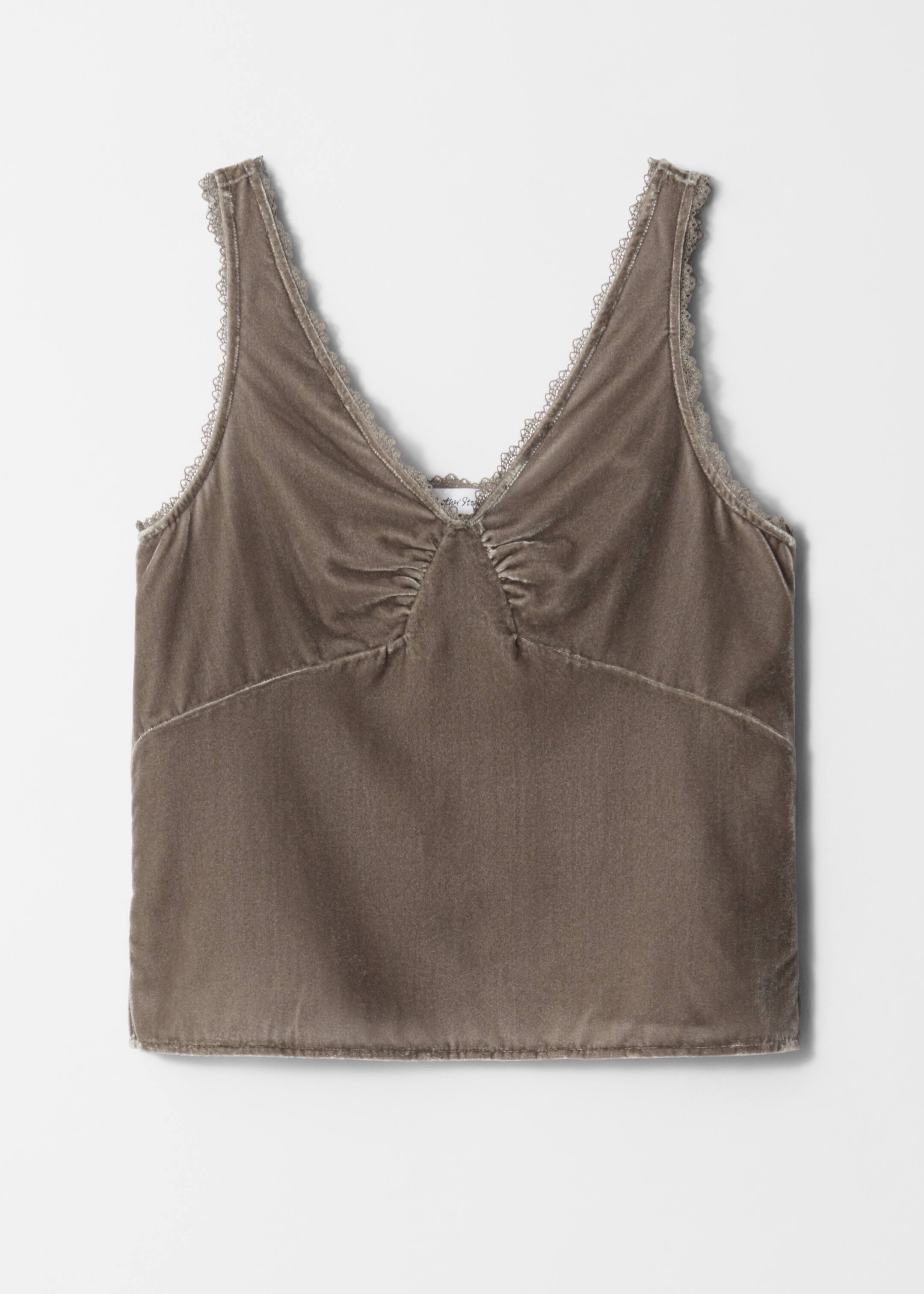 Größeres Bild anzeigen: Trägertop aus Samt - Graubraun - Ladies | H&M AT 6