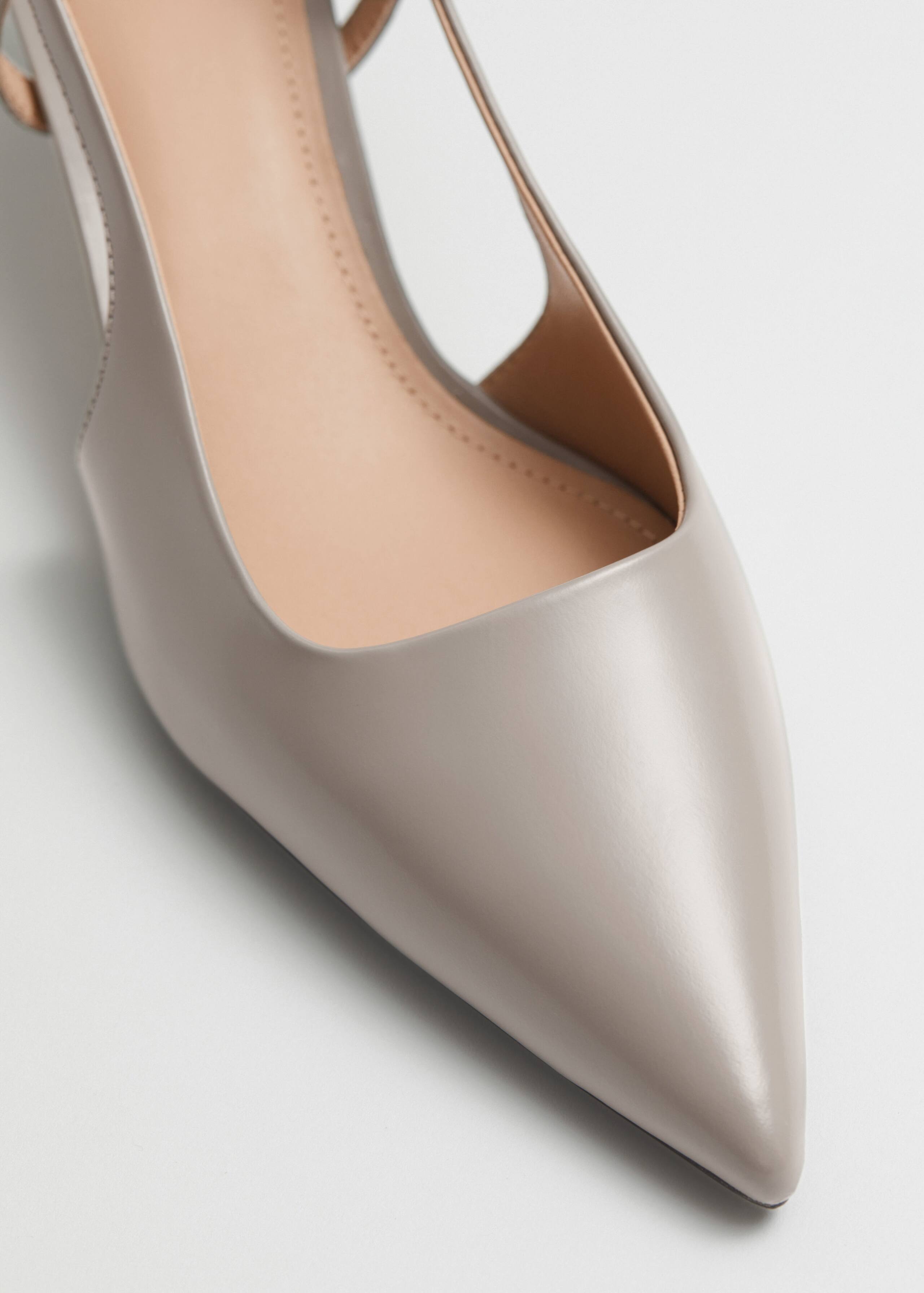 Slingback Leather Pumps - {{variantName}} - Descriptive Detail