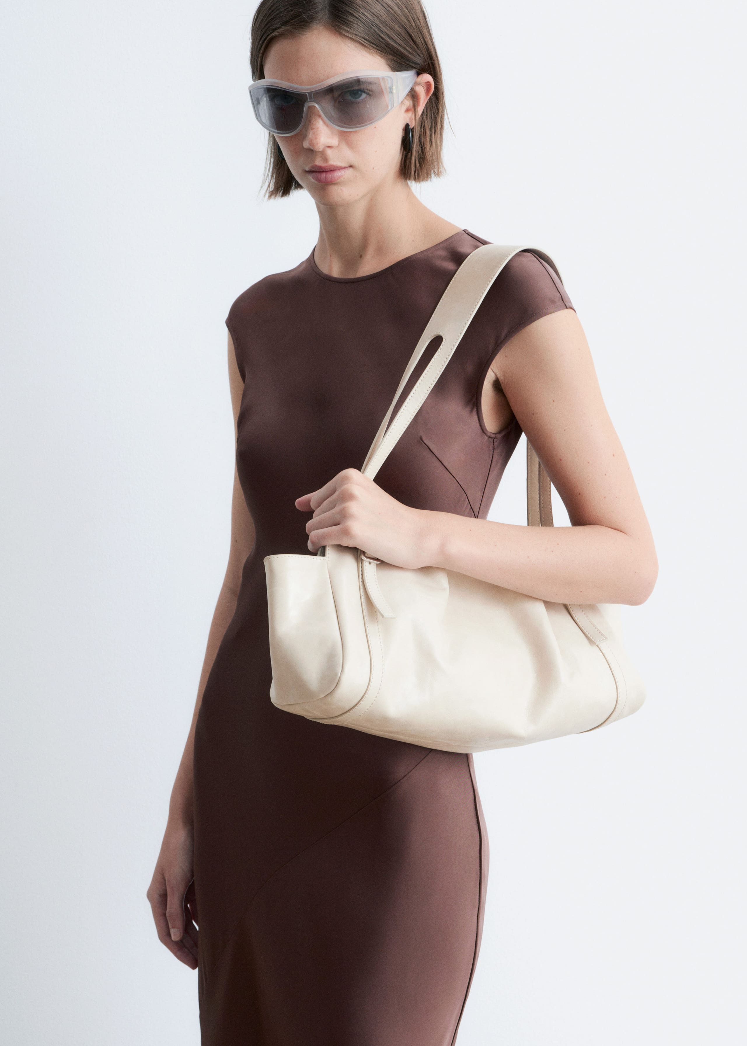 Image of Fitted Satin Maxi Dress