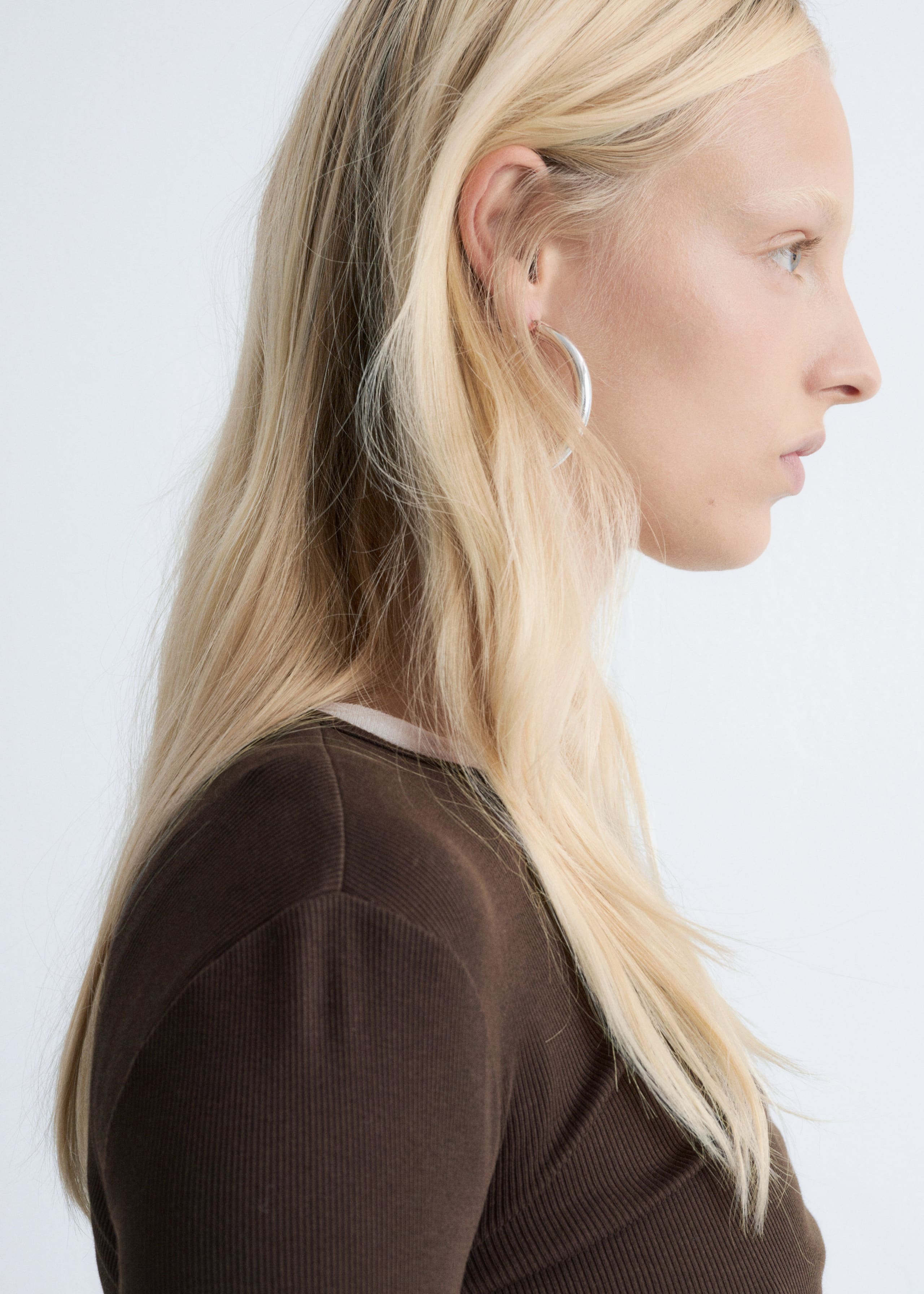 Image of Ribbed Long-Sleeve Top