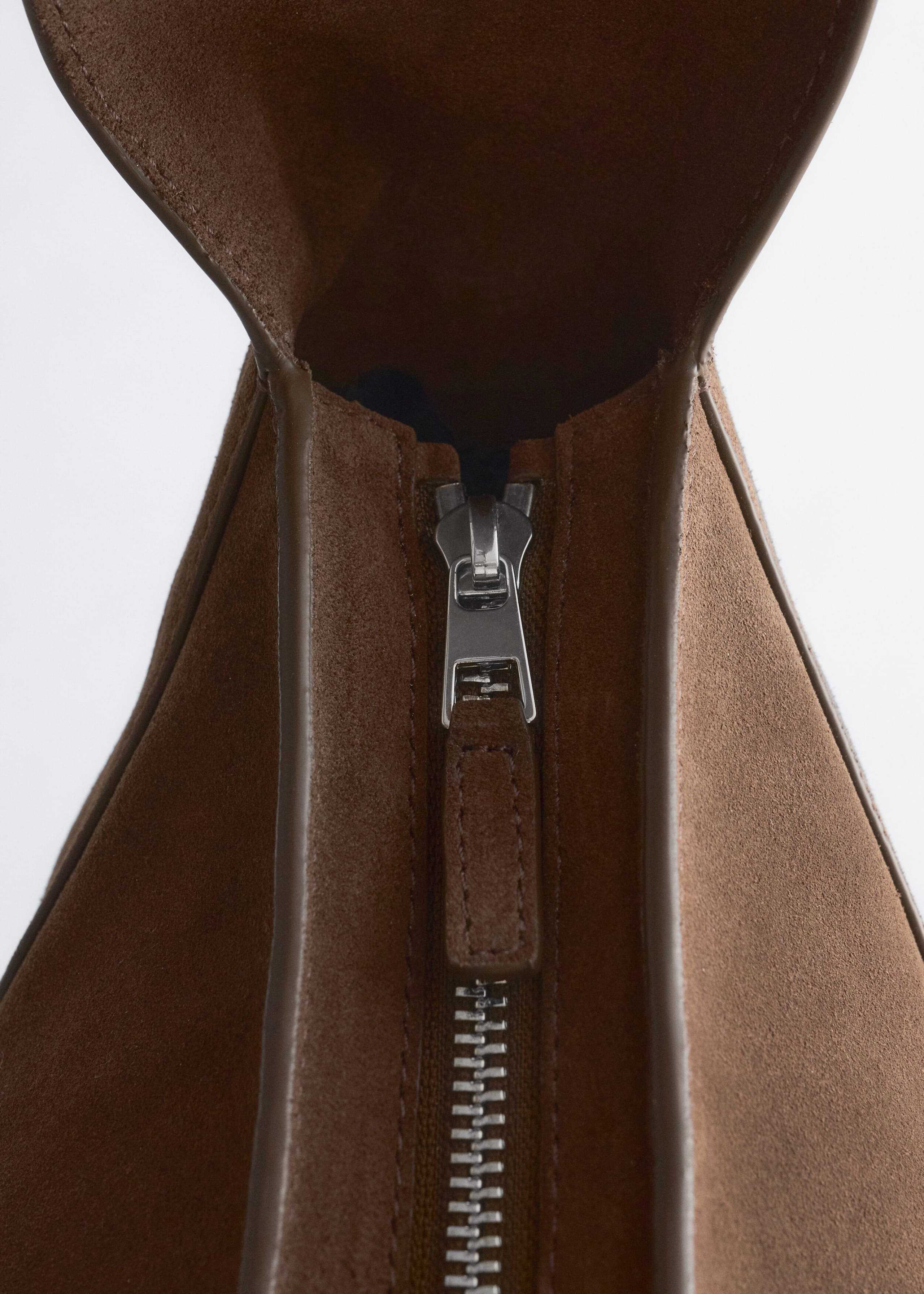 Split-Suede Carryall Bag - Dark Brown - Still Life