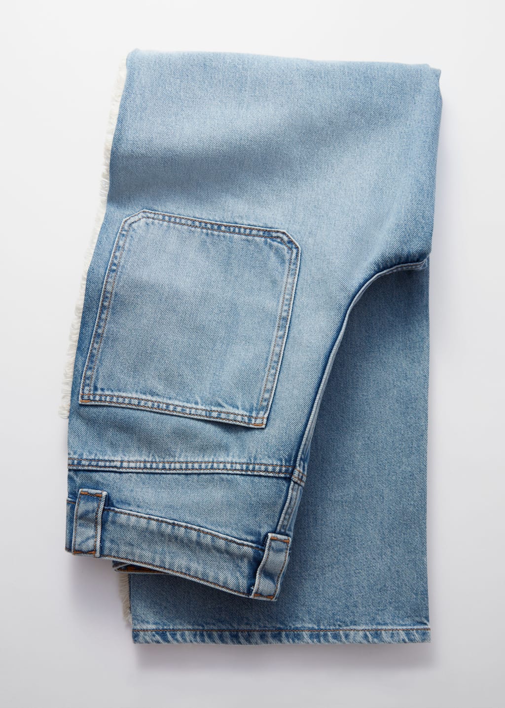 Image of Fringed Wide-Leg Jeans
