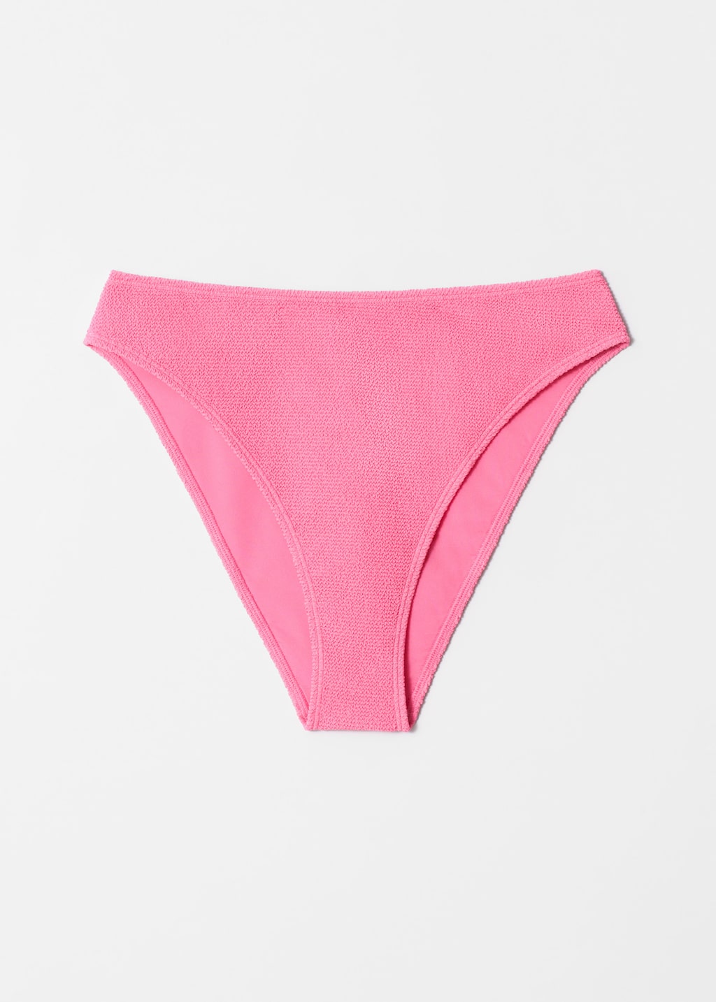 Image of Strukturierte, hoch sitzende Bikinihose