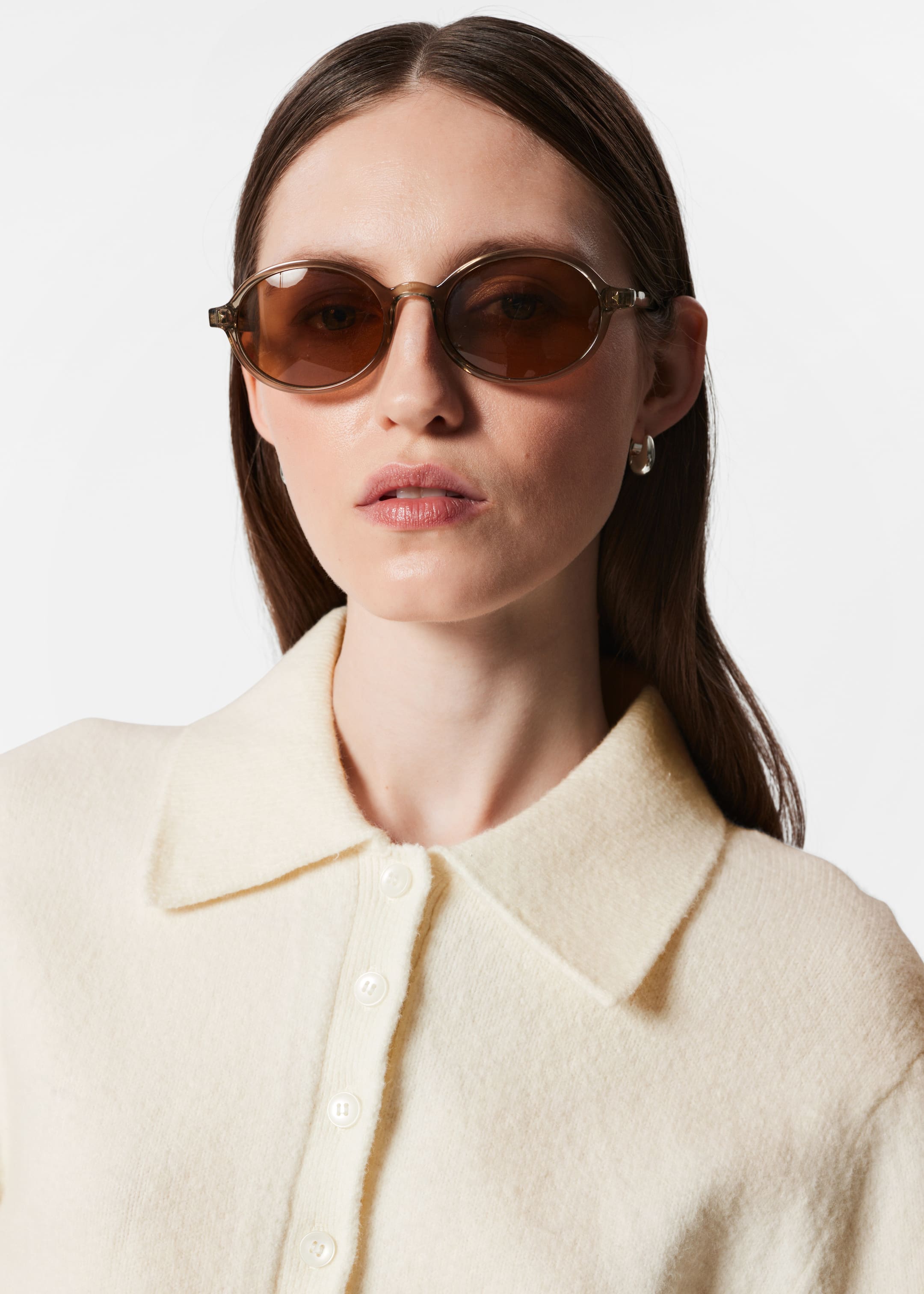 Grotere afbeelding bekijken: Gebreid vest met kraag - Wit - DAMES | H&M BE 3