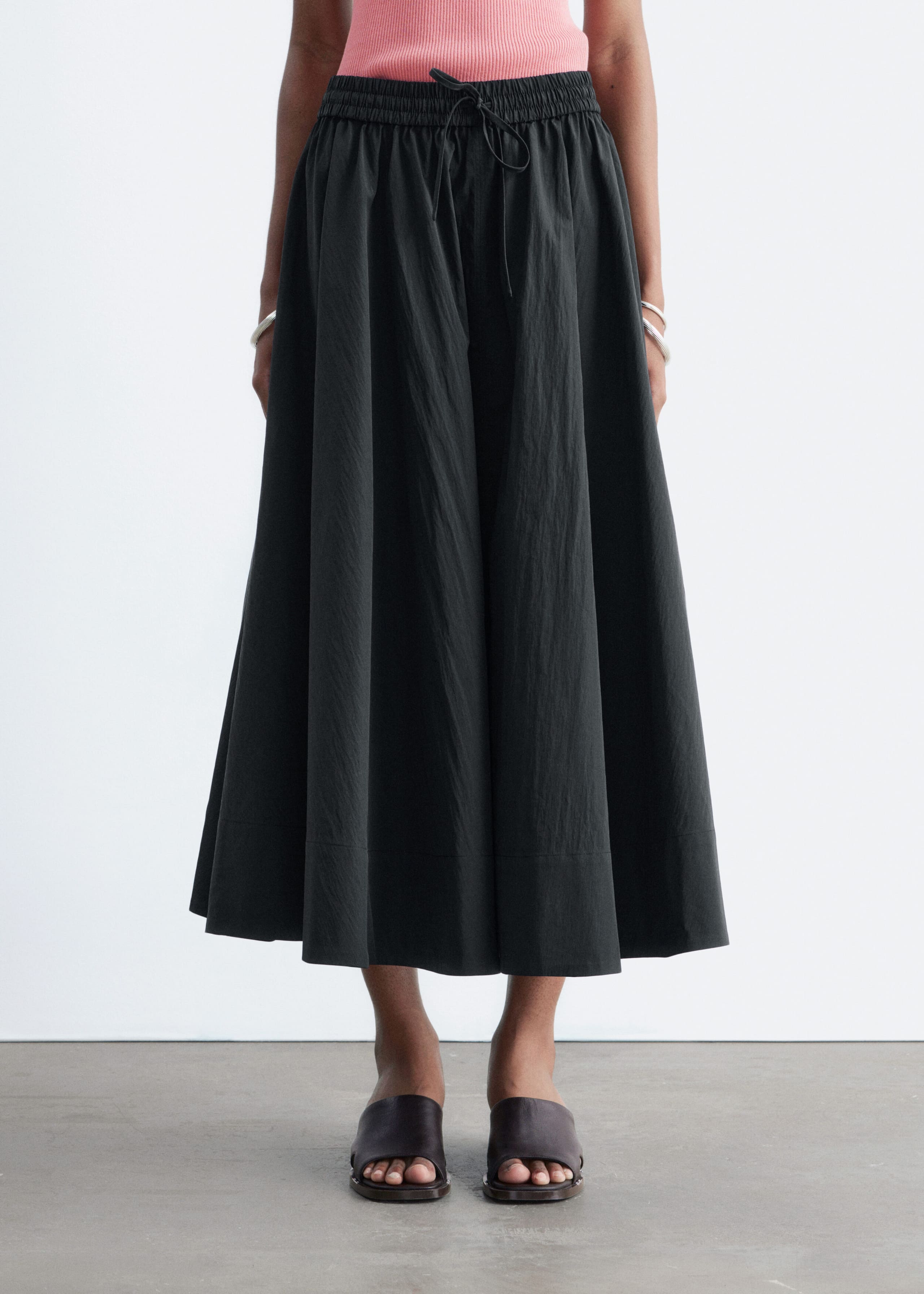 Image of Rynkad a-linjeskuren maxikjol