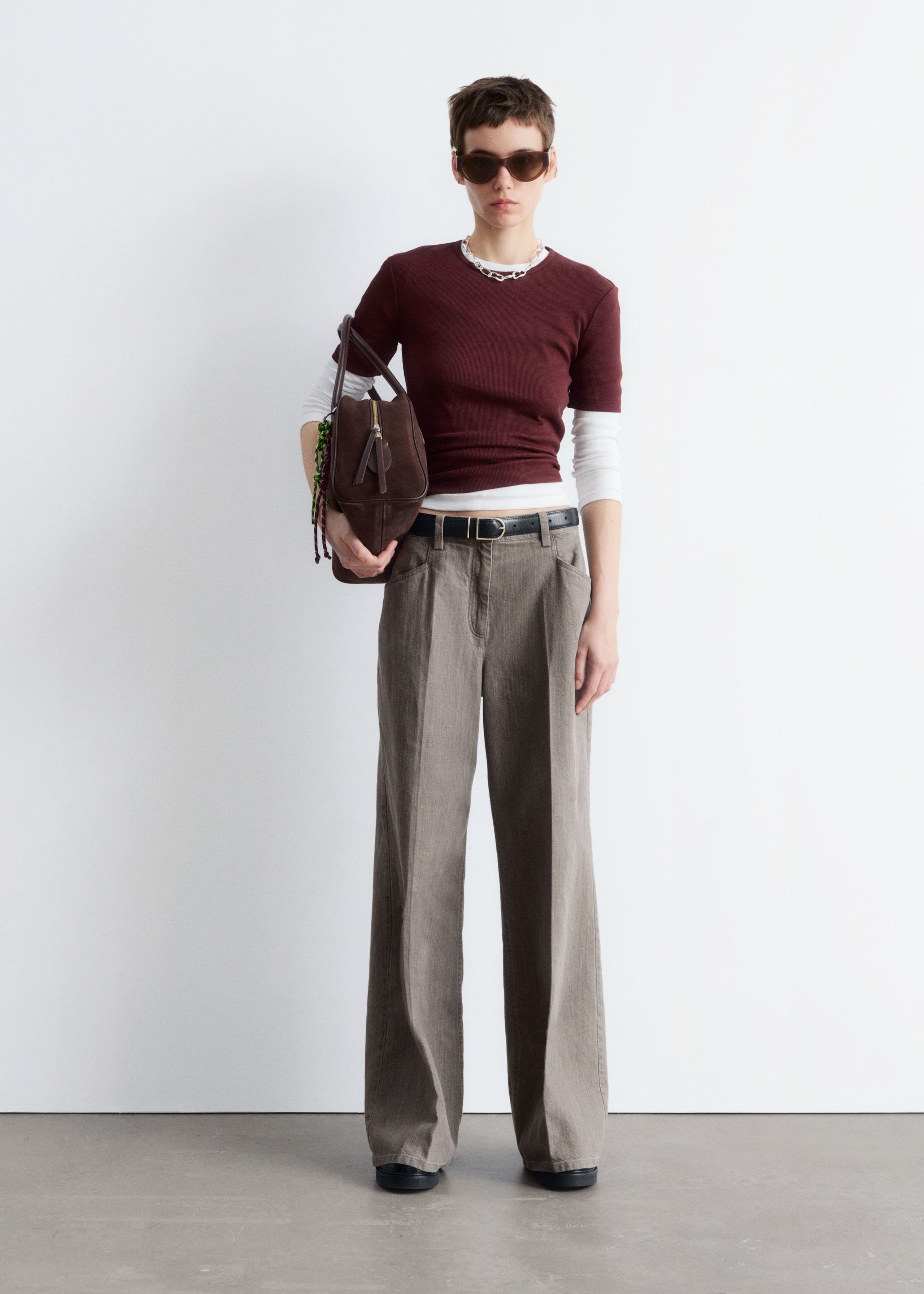 Image of Wide-Leg Press-Crease Trousers