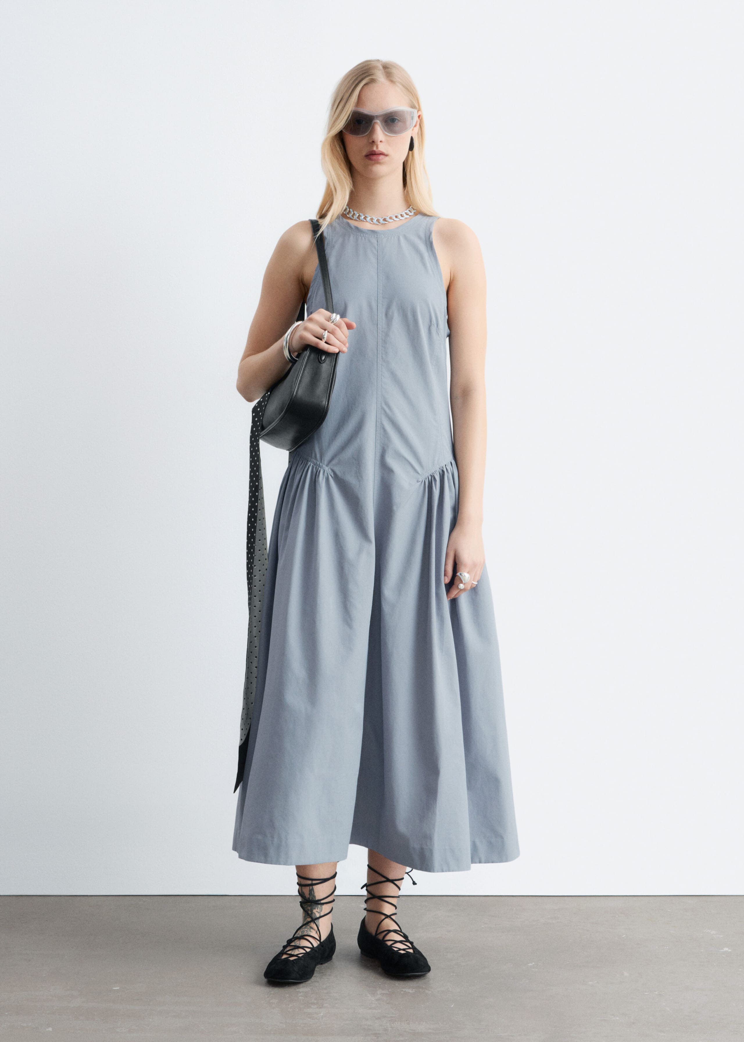 Image of Vestido midi acampanado