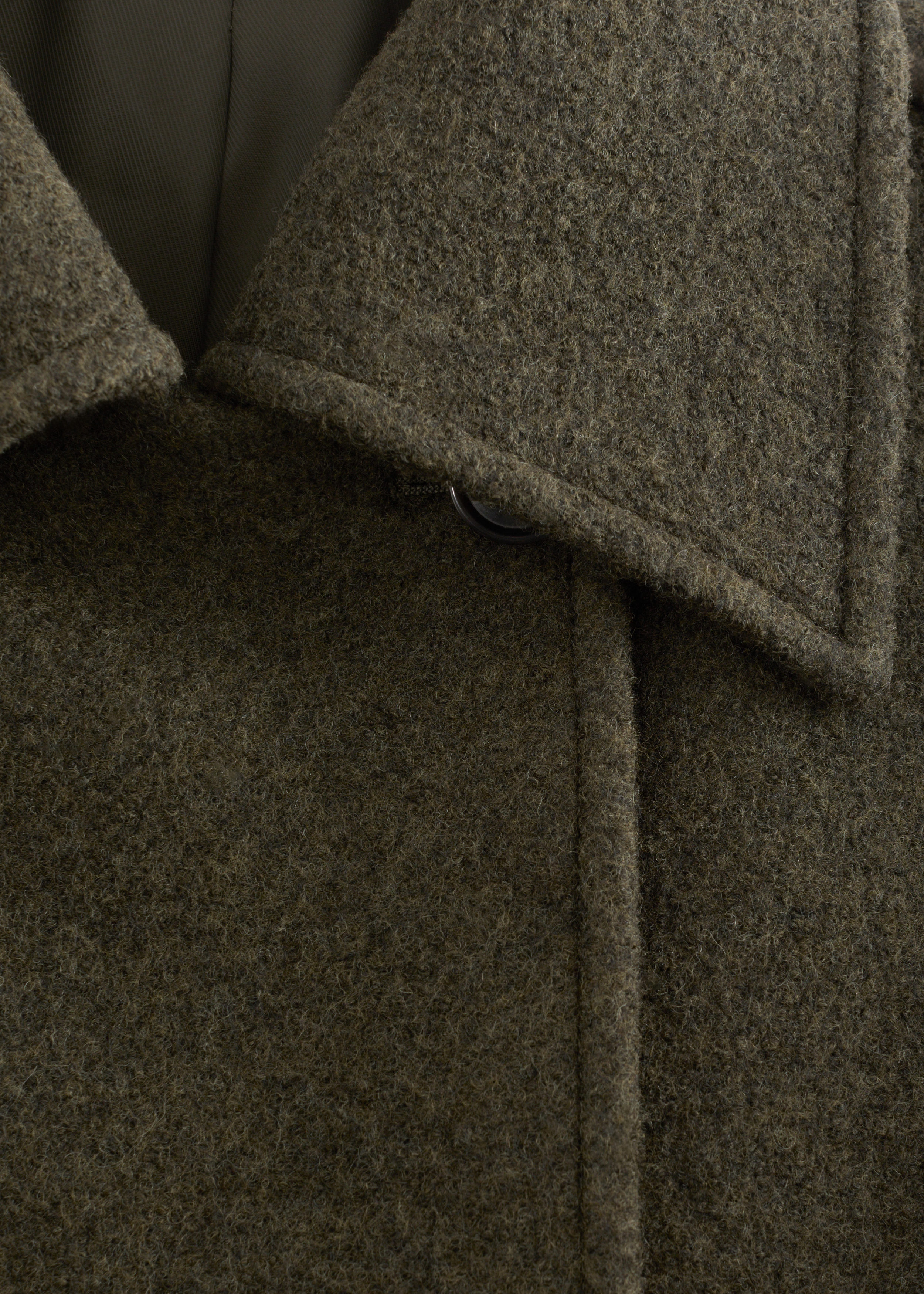 Oversized Wool Jacket - Dark Khaki Green - & Other Stories US