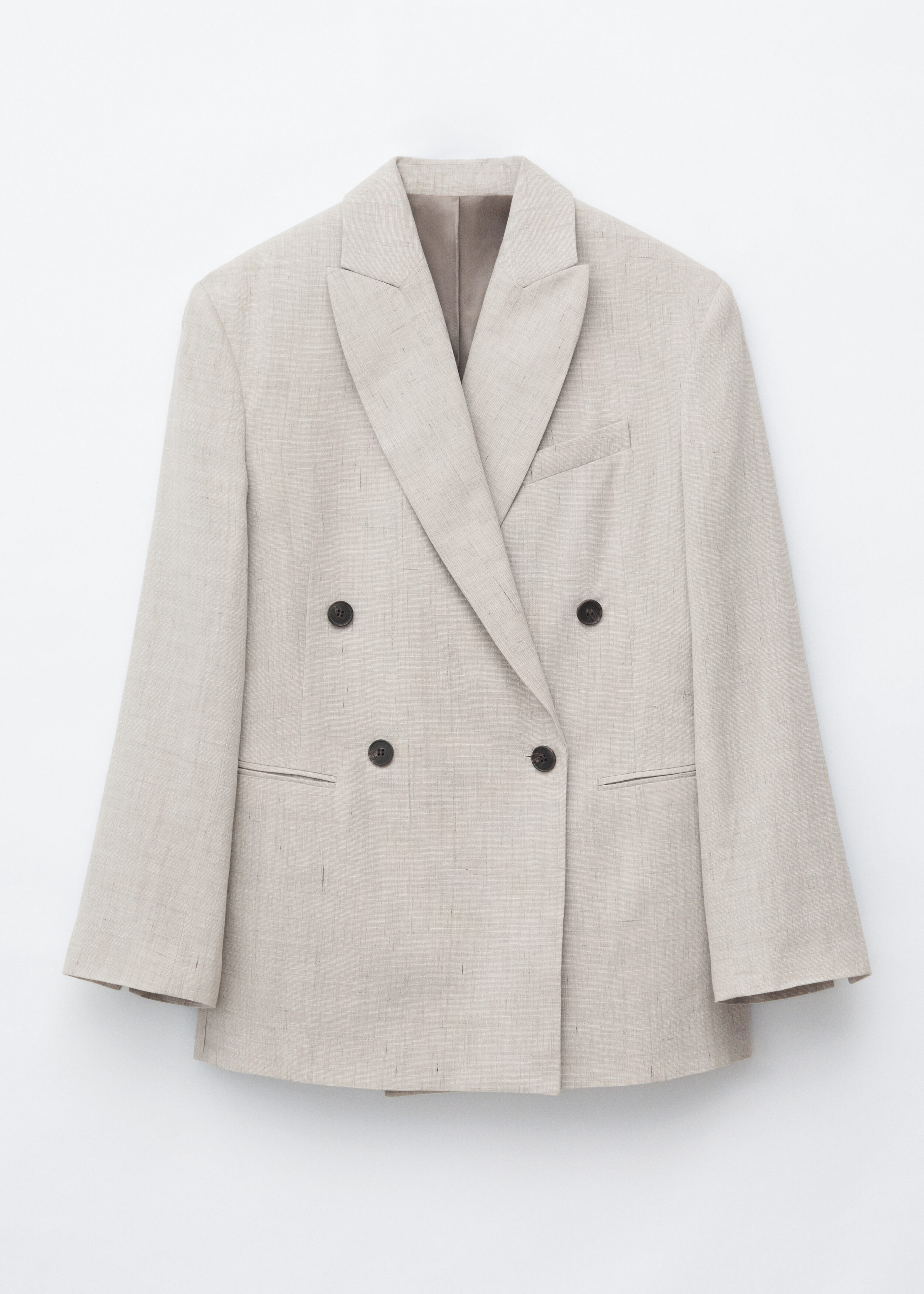 Relaxed Cotton-Linen Blazer