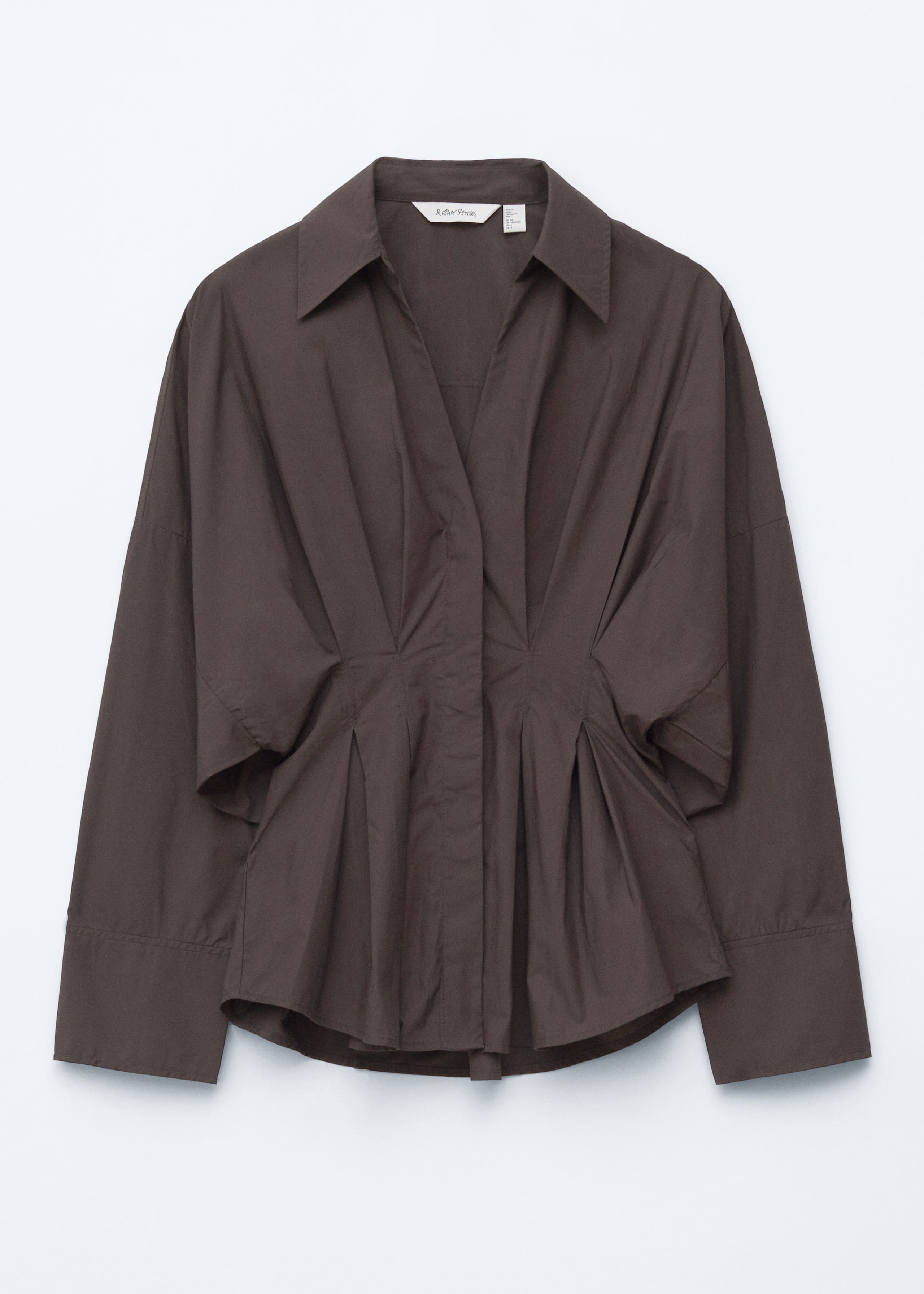 Image of Camisa de algodón con cintura ajustada