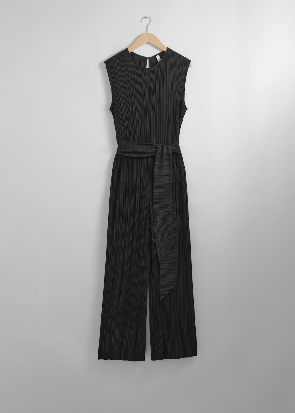 Pleated Palazzo Jumpsuit - Black - Still Life