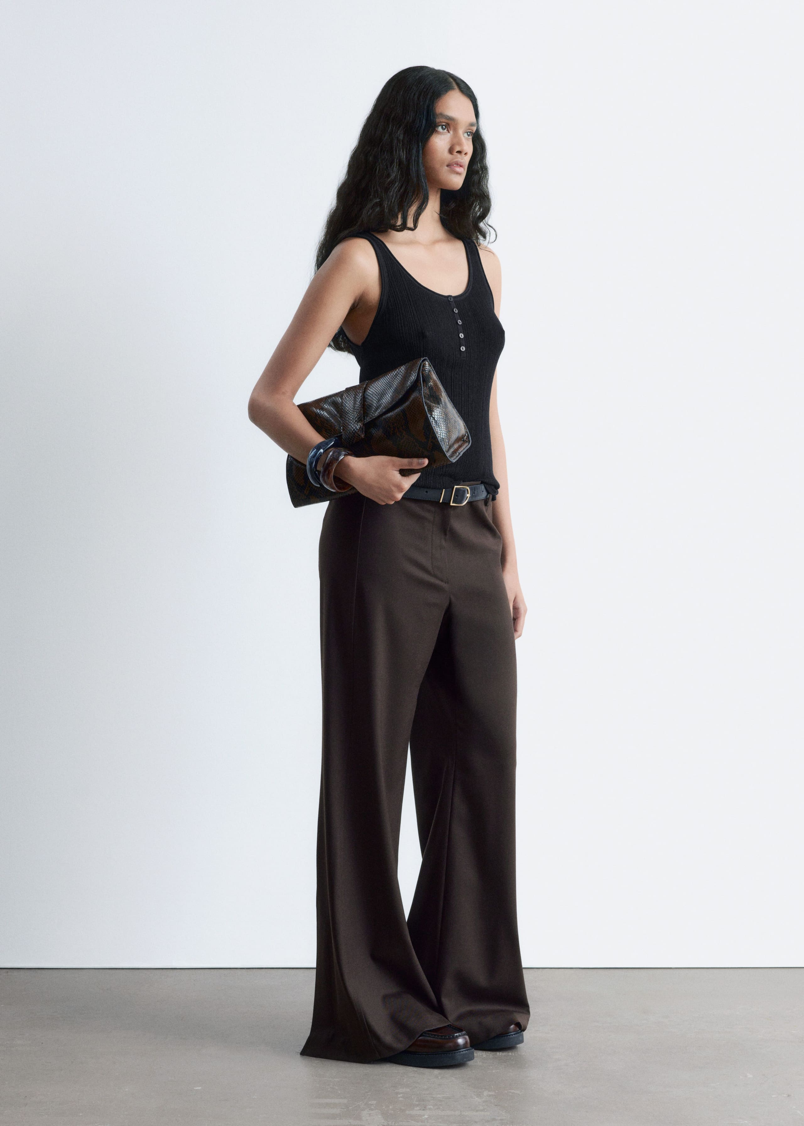 Image of Scoop-Neck Rib-Knit Tank Top