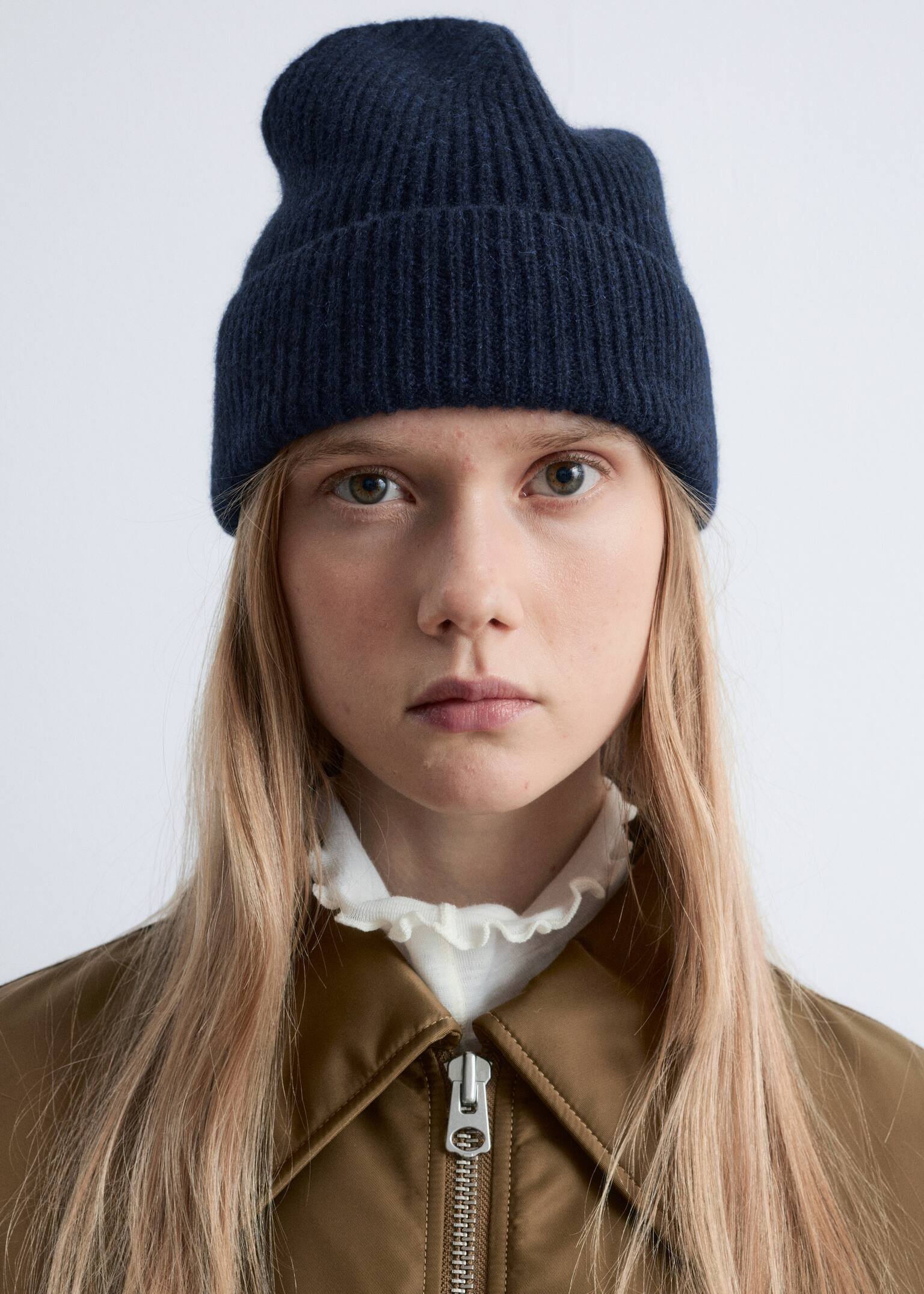 Beanie van kasjmier - Marineblauw/Roze/Taupe/Helderblauw/Groenblauw/Crème/Zwart/Mahonie
