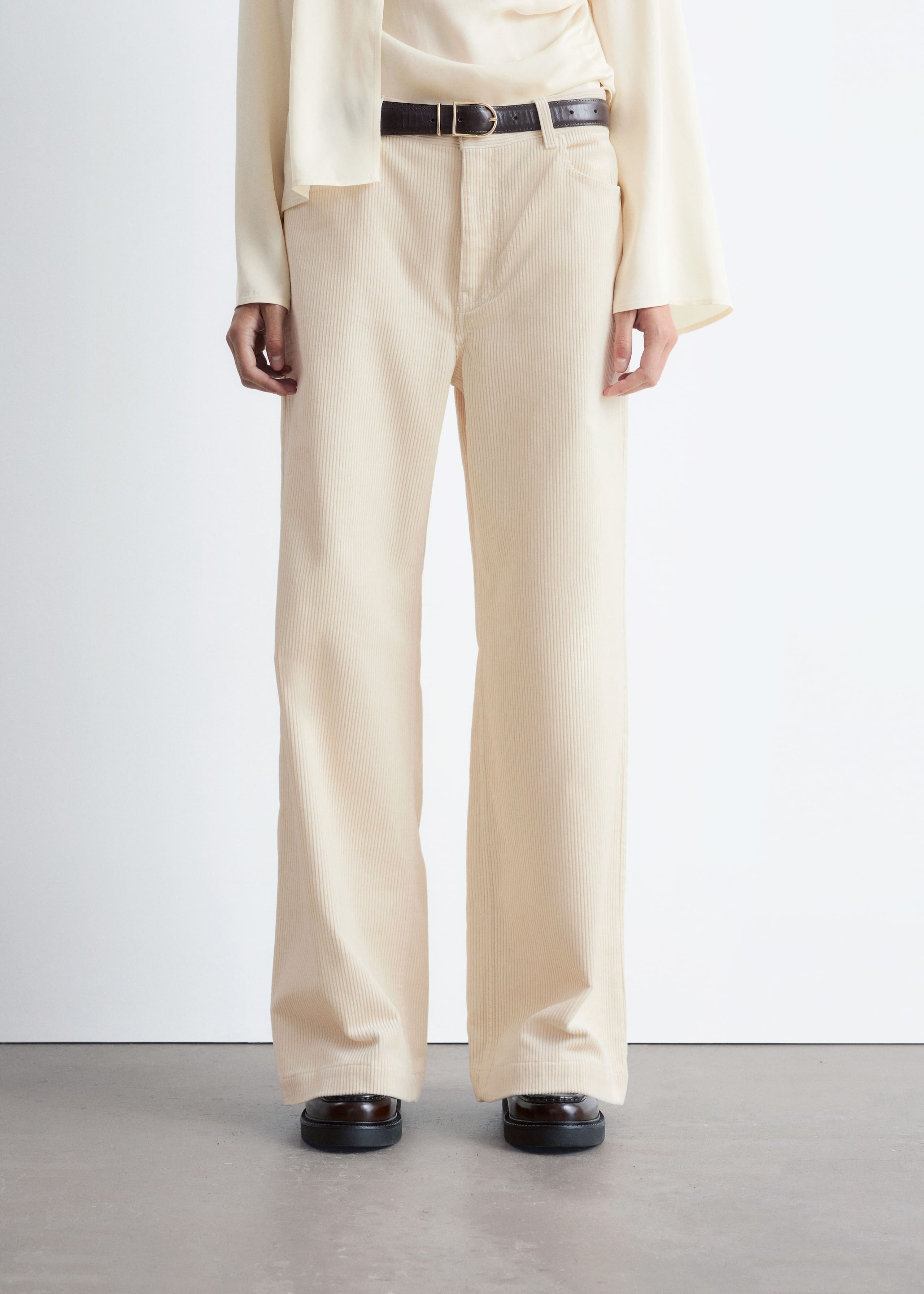 Image of Flared Corduroy Trousers