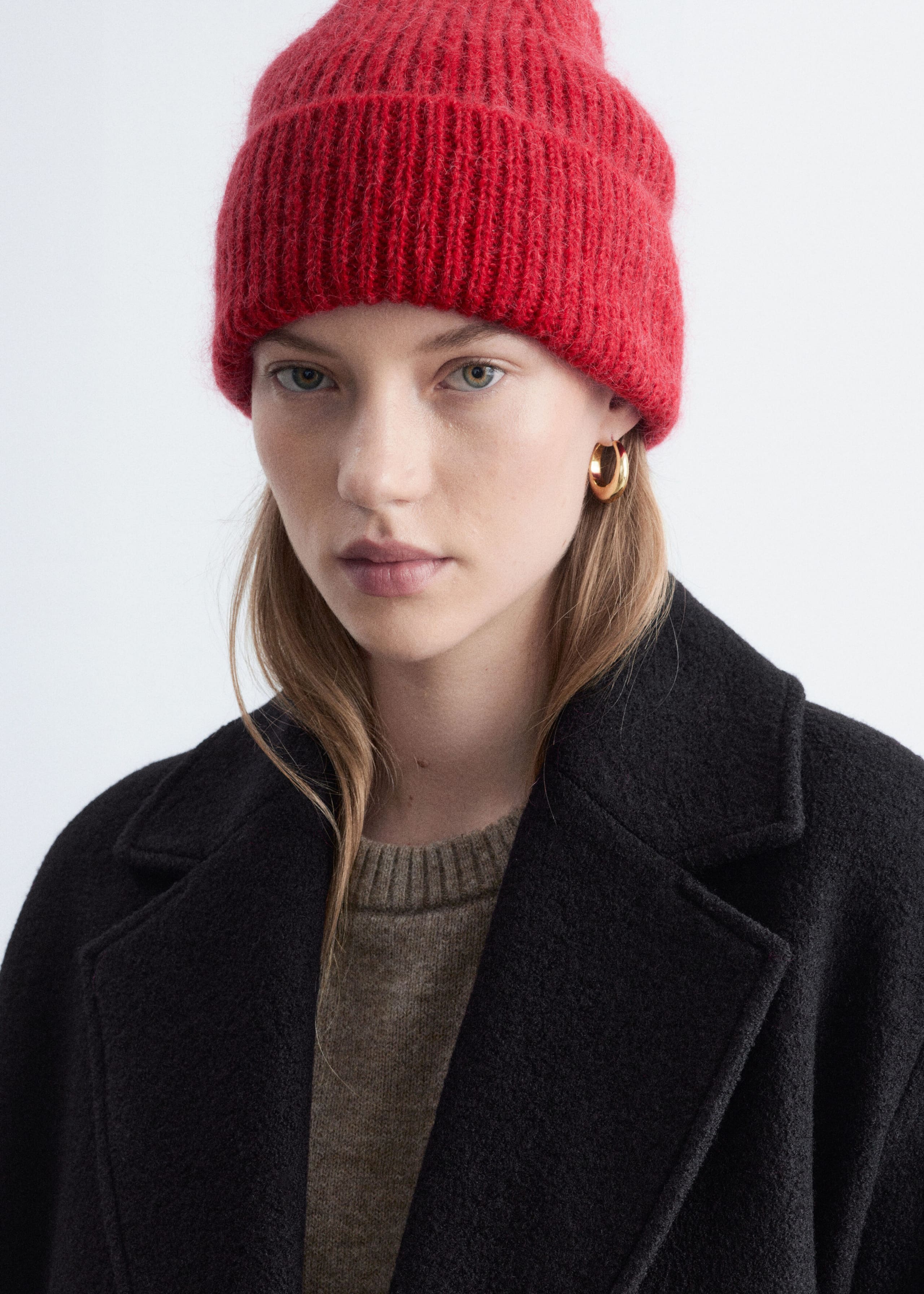 Wool Blend Beanie - Mahogany - Lookbook