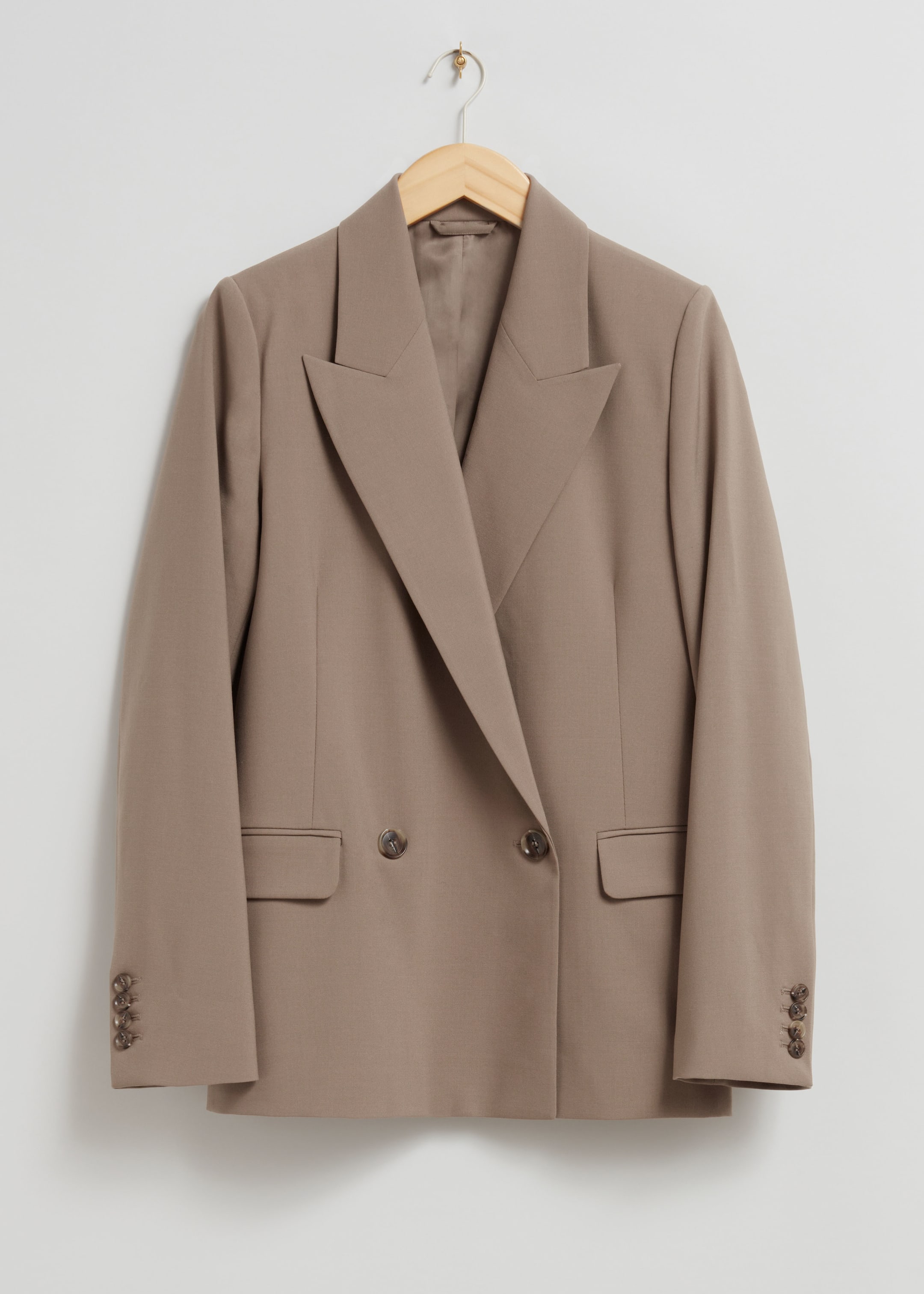 View larger image: Tailored Wool Blazer - Mole - Ladies | H&M GB 1