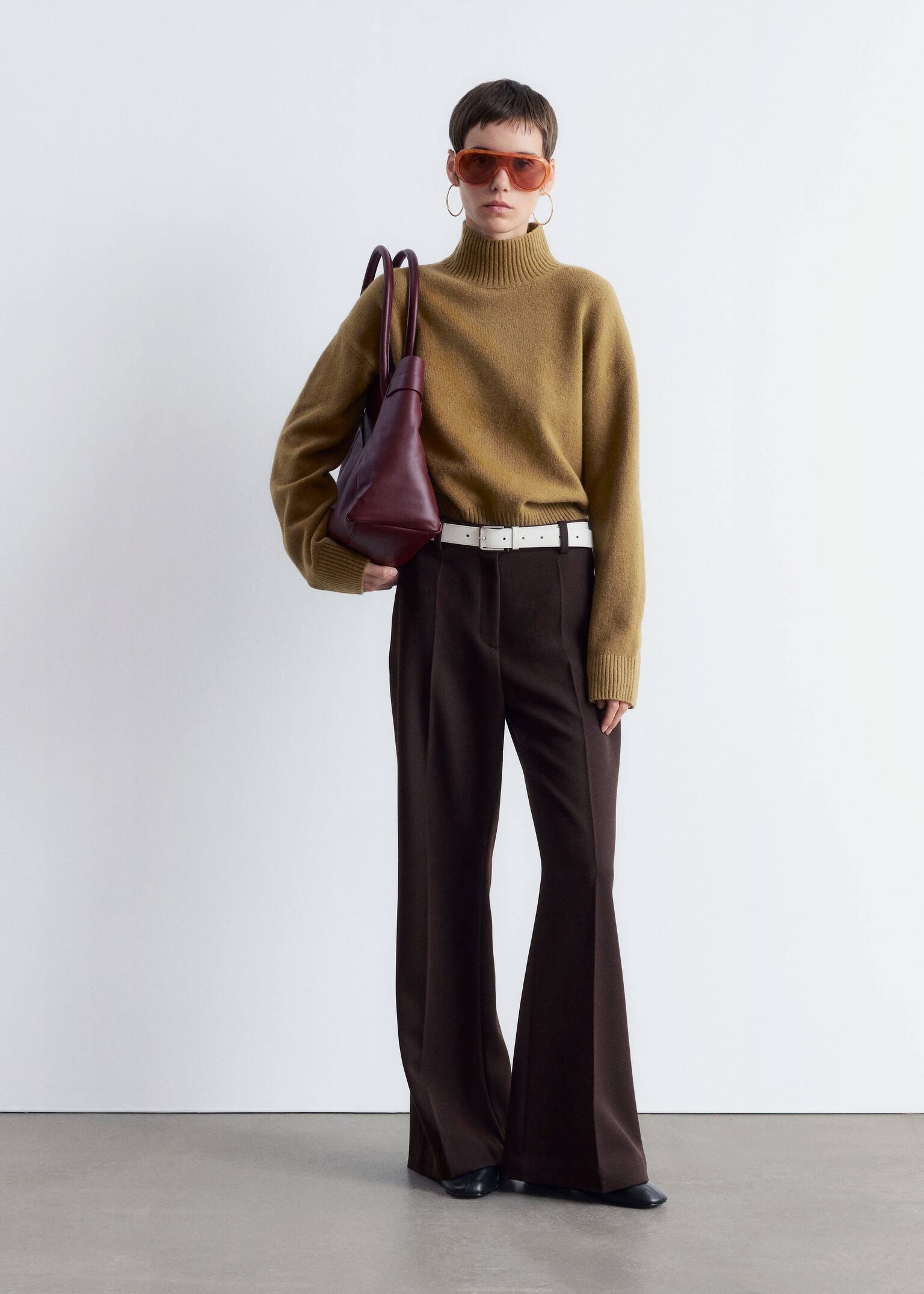 Turtleneck Jumper - Dark Beige/Burgundy/Dark Mole/Pink/Black - 6