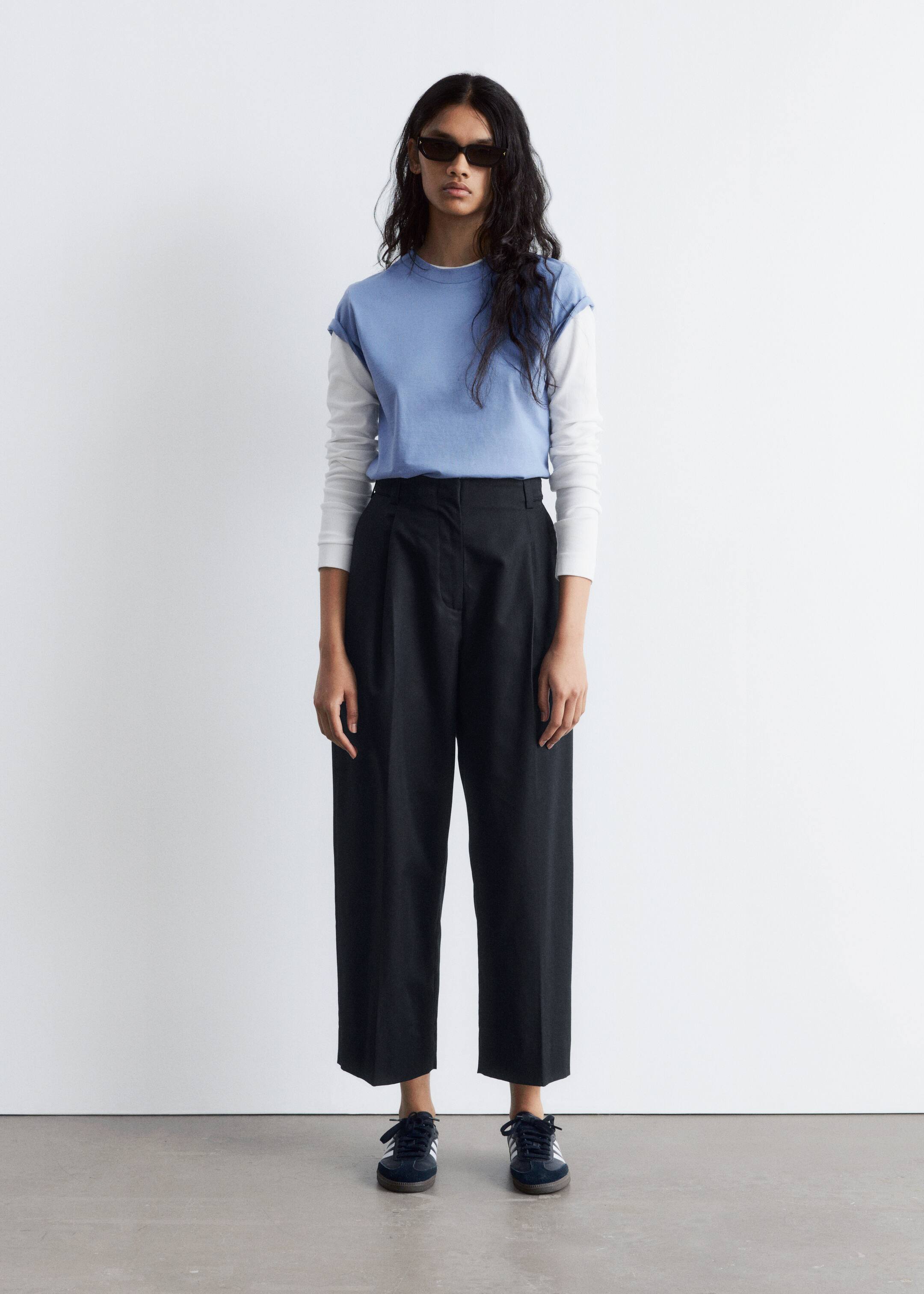 Vezi imaginea mai mare: Tricou cu decolteu rotund - Albastru prăfuit - FEMEI | H&M RO 3