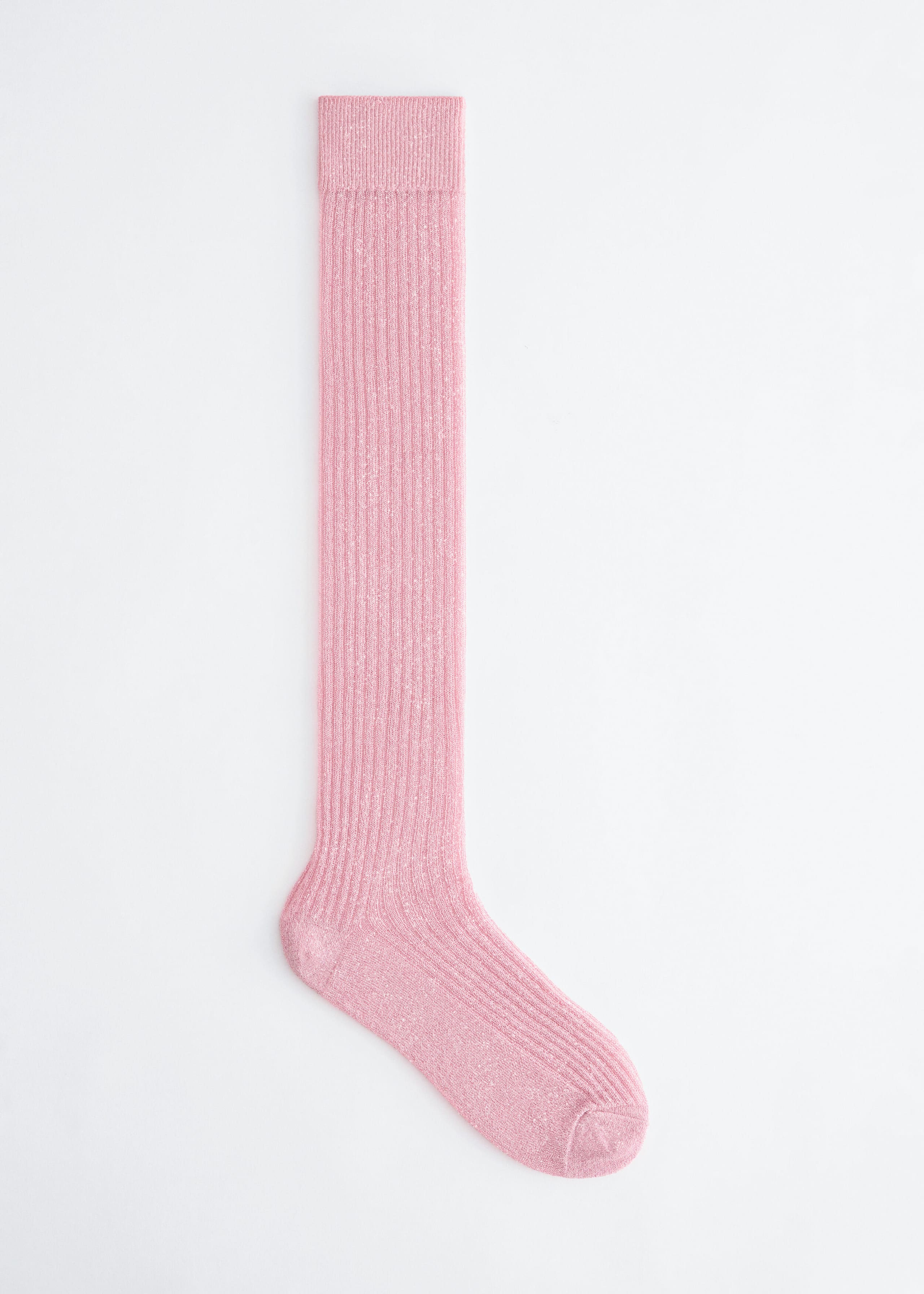 Lustrous Ribbed Socks - Rose clair - Still Life
