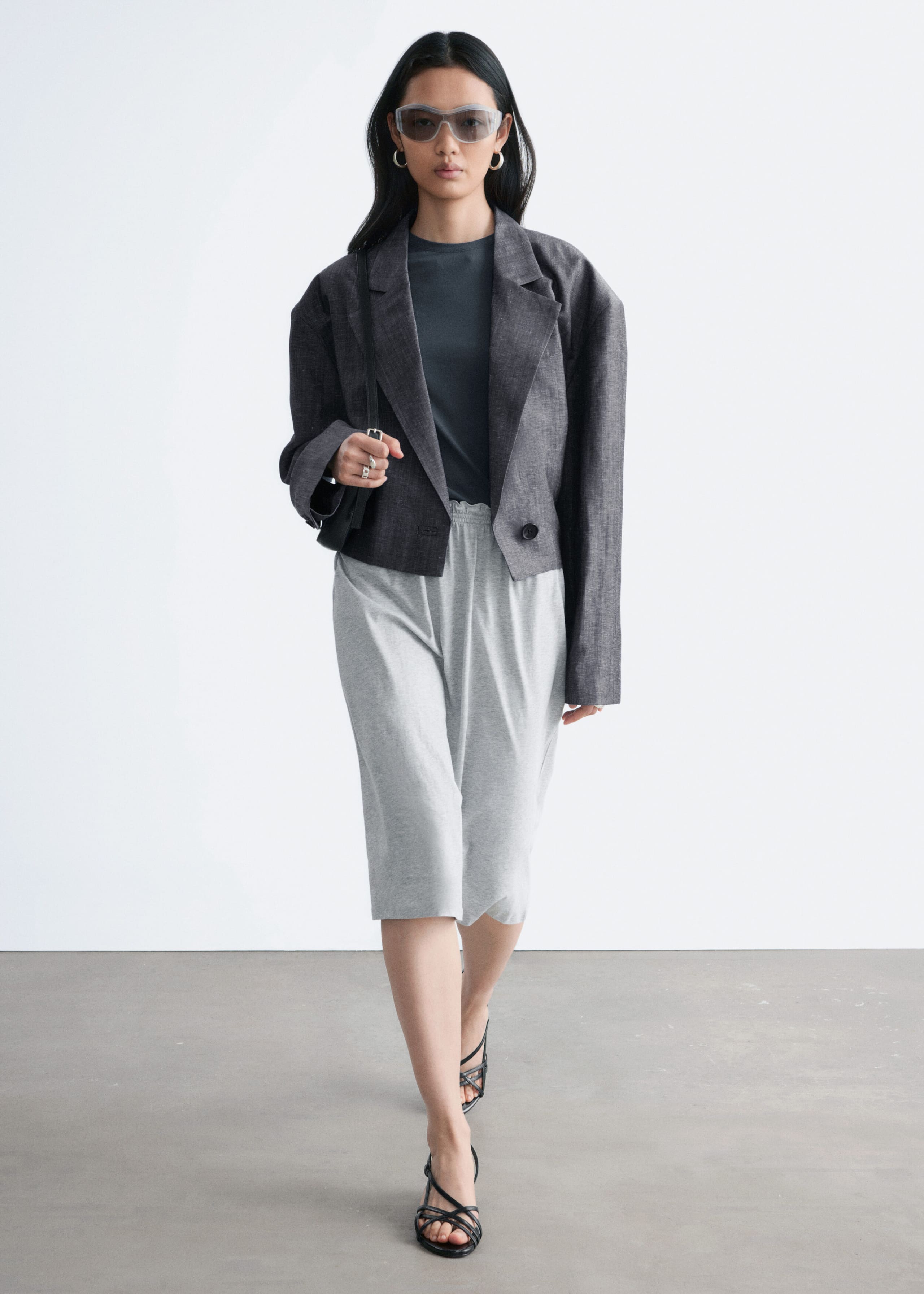 Image of Gonna midi in jersey e cotone