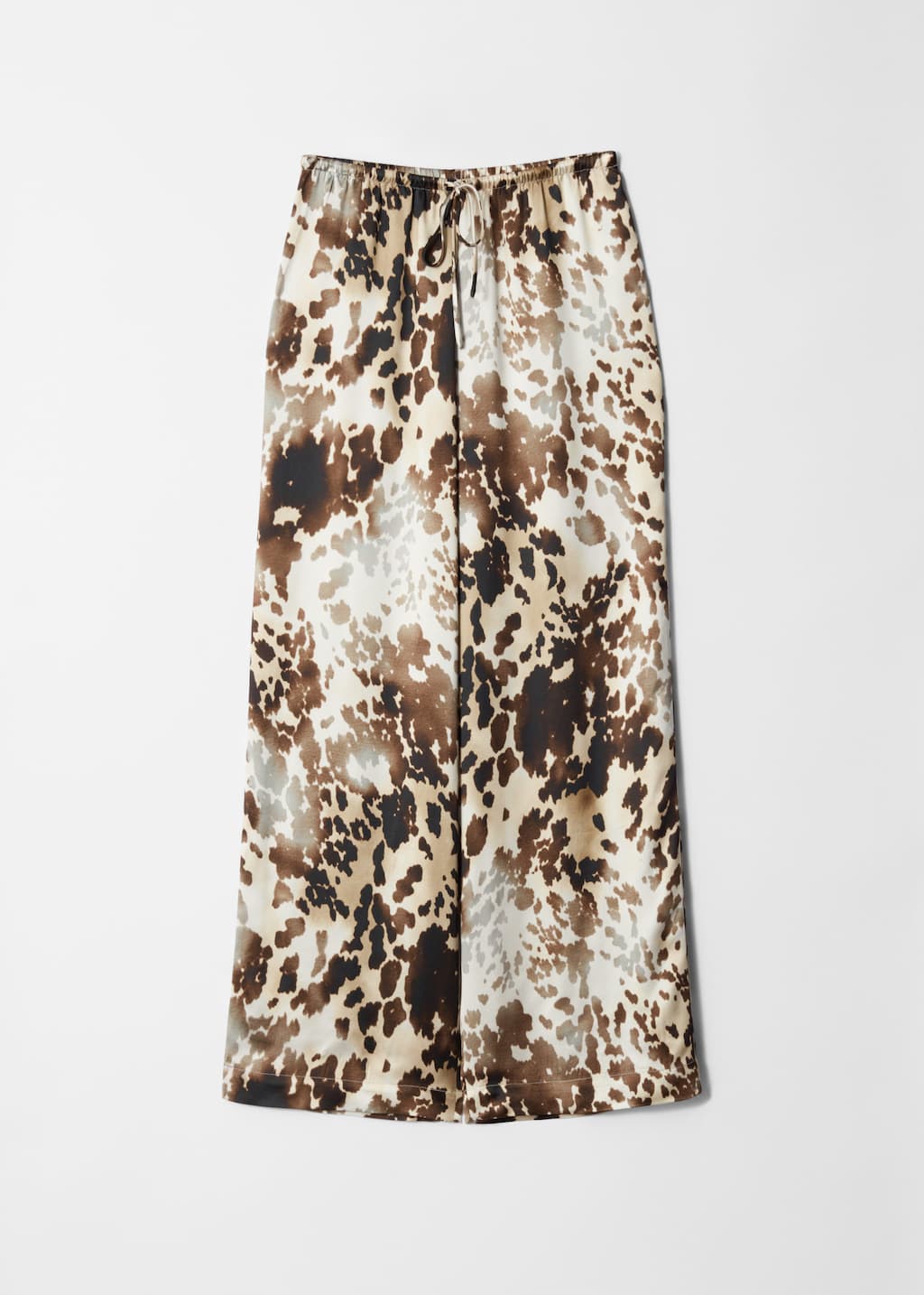 Image of Pantalones de satén con cordón de ajuste