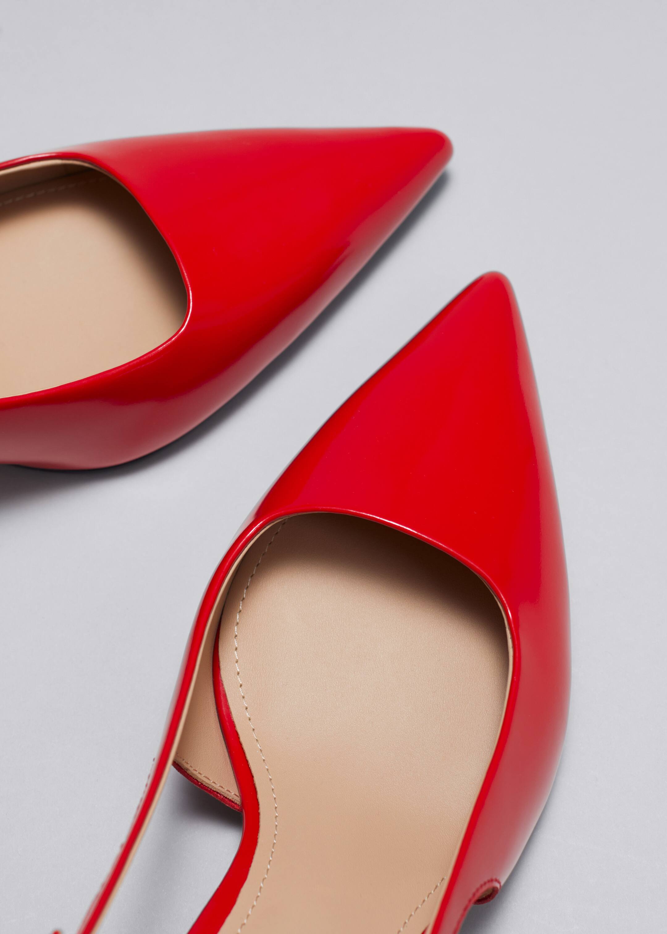Ingrandisci l'immagine: Slingback Leather Pumps - Red - DONNA | H&M CH 5