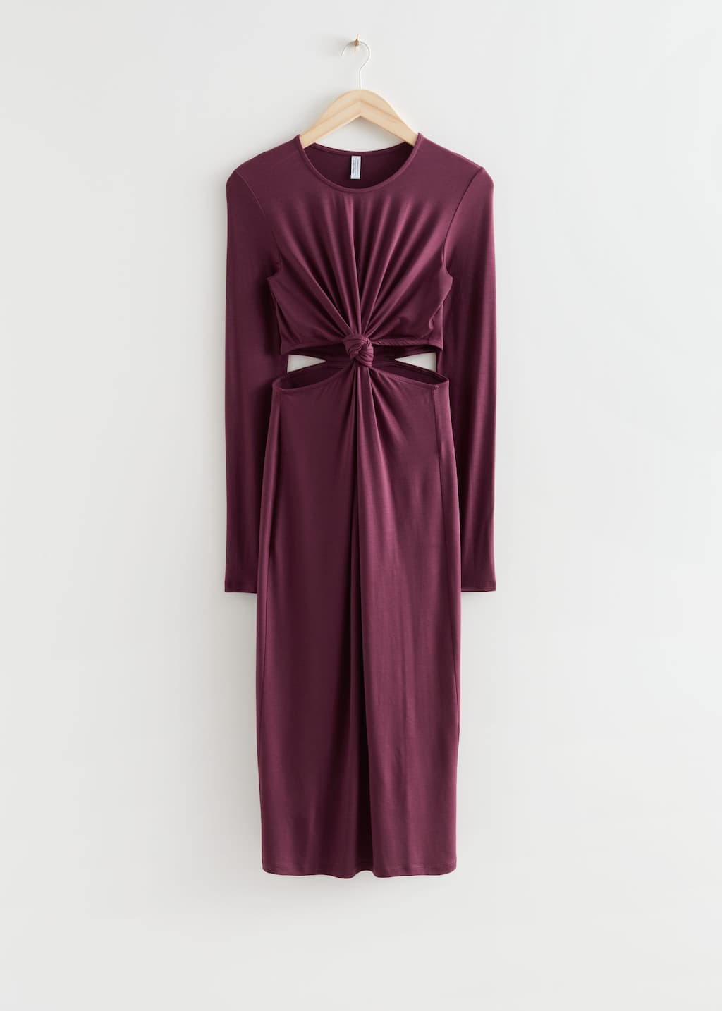 FittedCut-OutMidiDress - Red - Bodegón