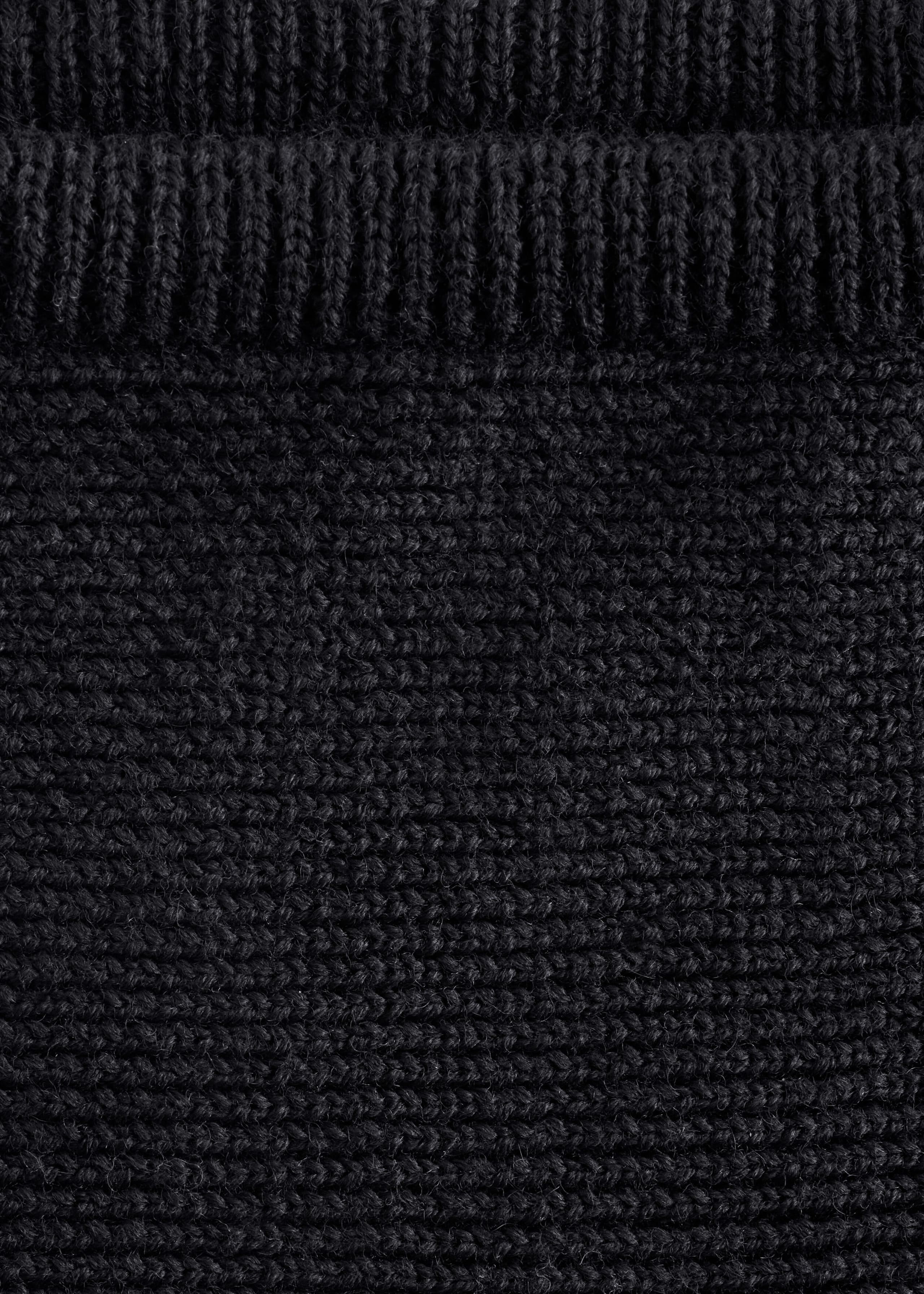 Oversized-Balaklava aus Wolle - Schwarz - Stillleben