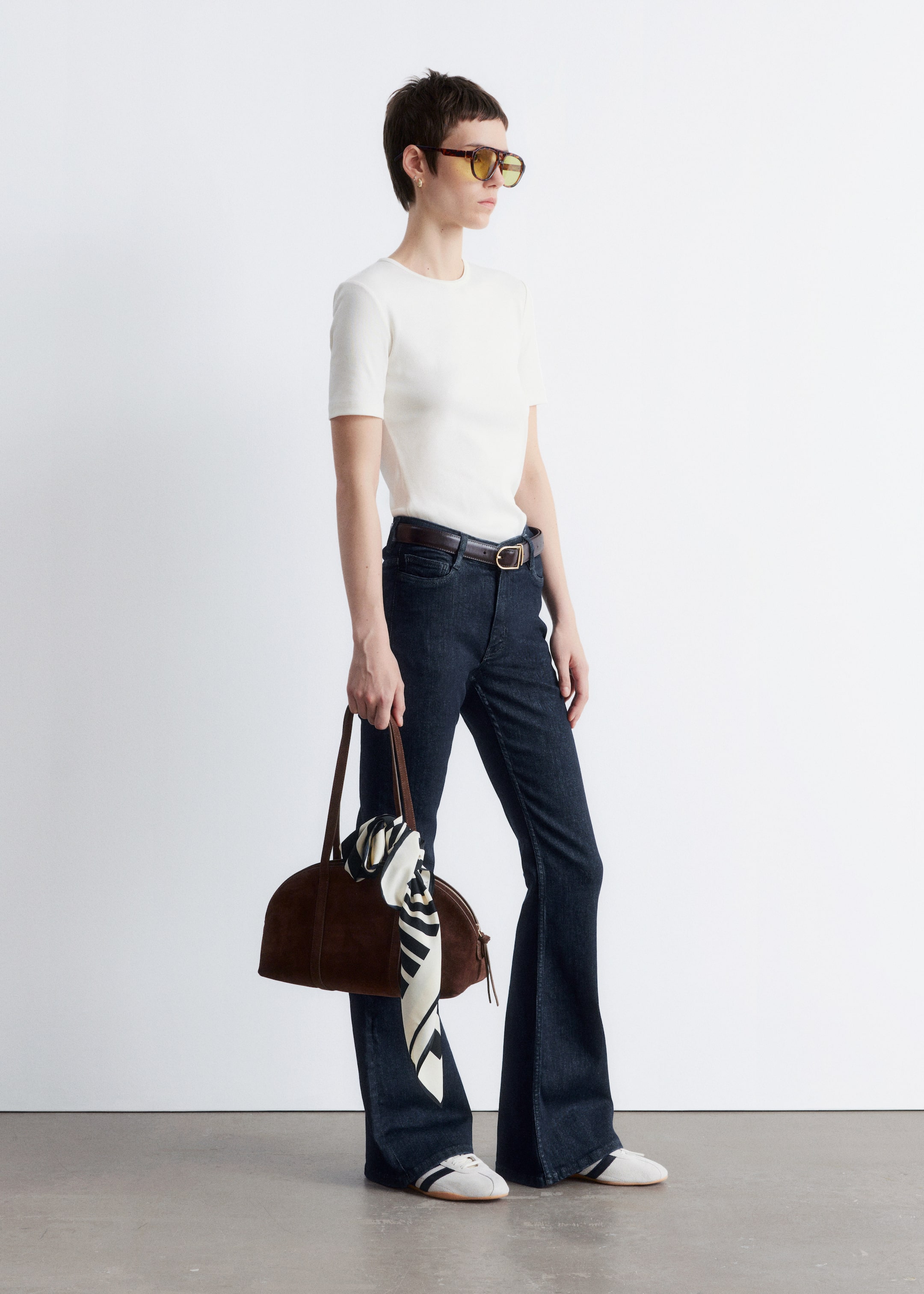 Ingrandisci l'immagine: Slim Low-Rise Bootcut Jeans - Dark Blue - DONNA | H&M CH 5