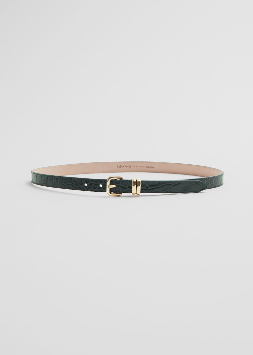 Classic Leather Belt - Green - Still Life