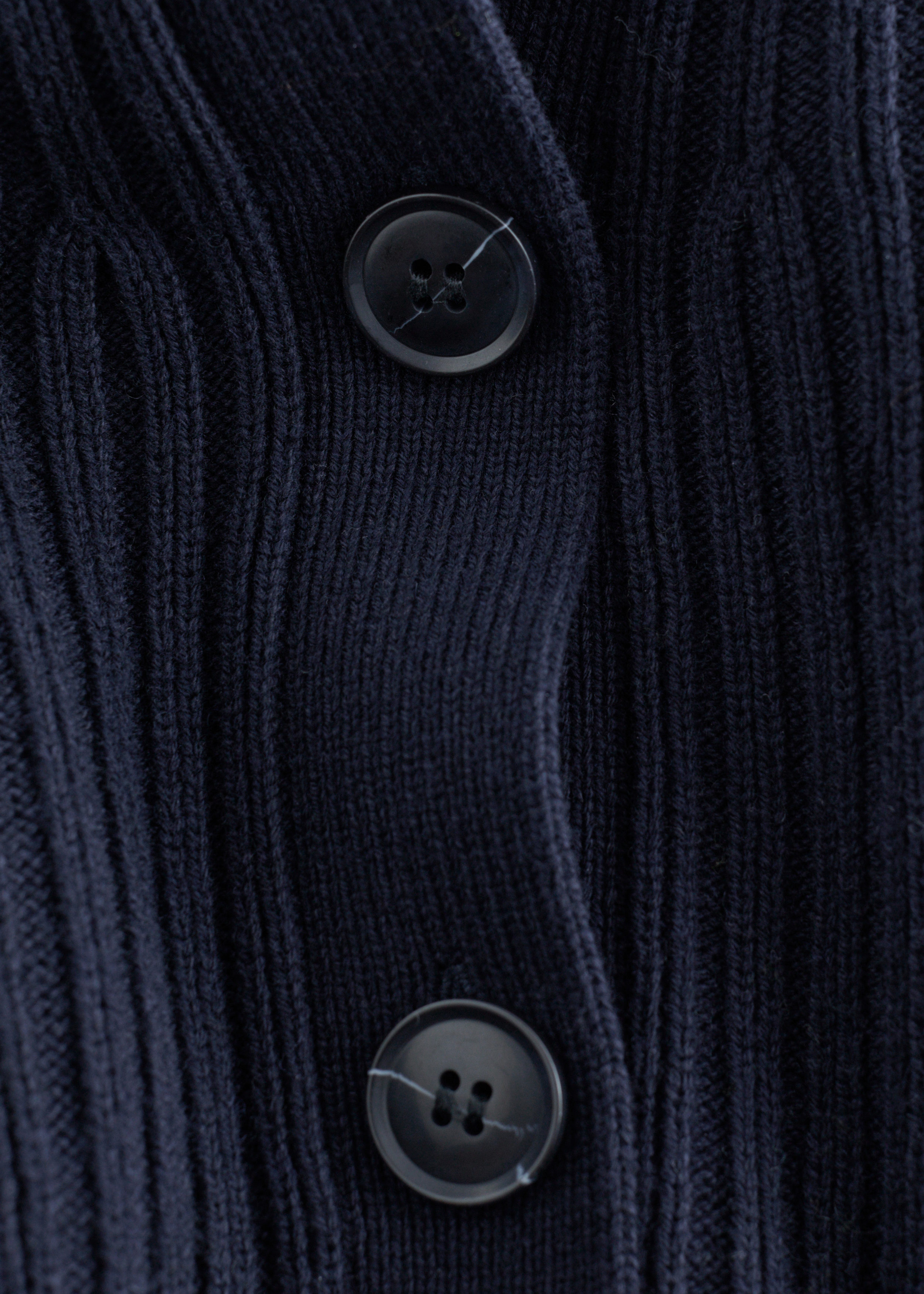 Rib-Knit Cardigan - Dark Blue - Cardigans - & Other Stories US