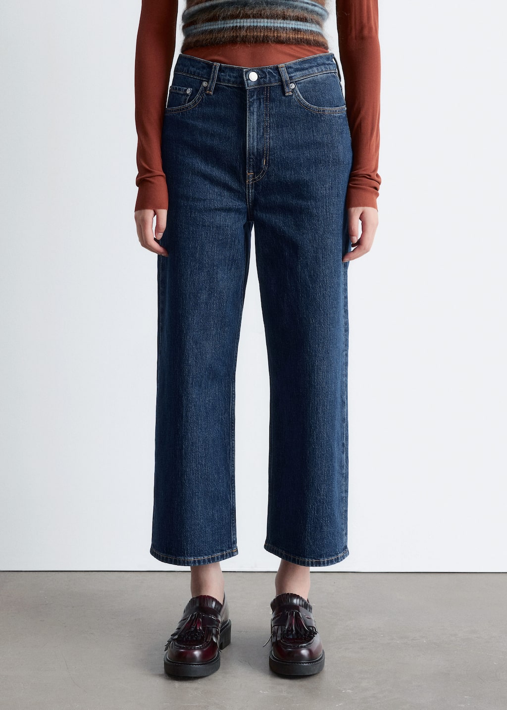 Image of Cropped Wide-Leg Jeans