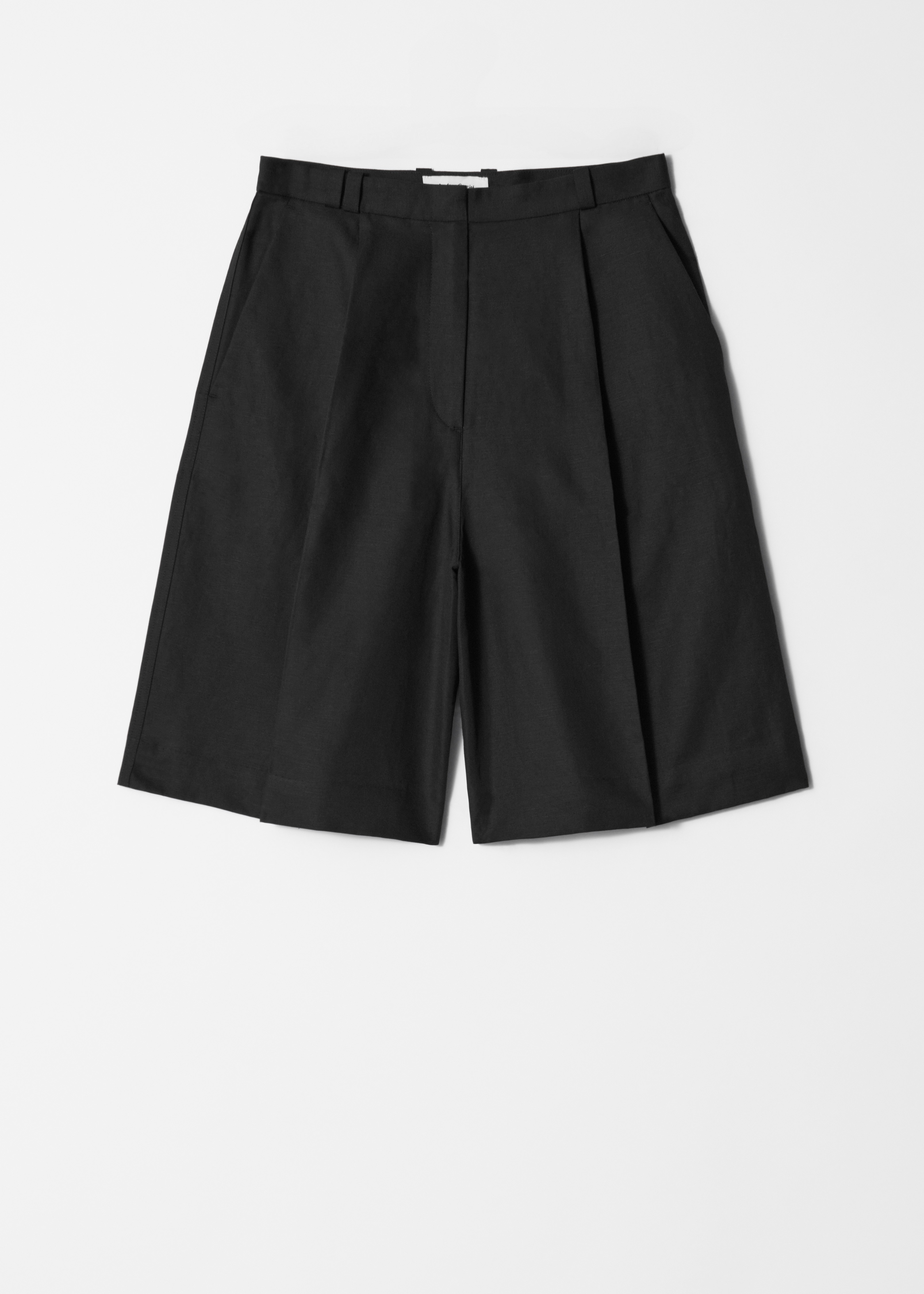 Bermuda sartoriali - Nero/Giallo pastello