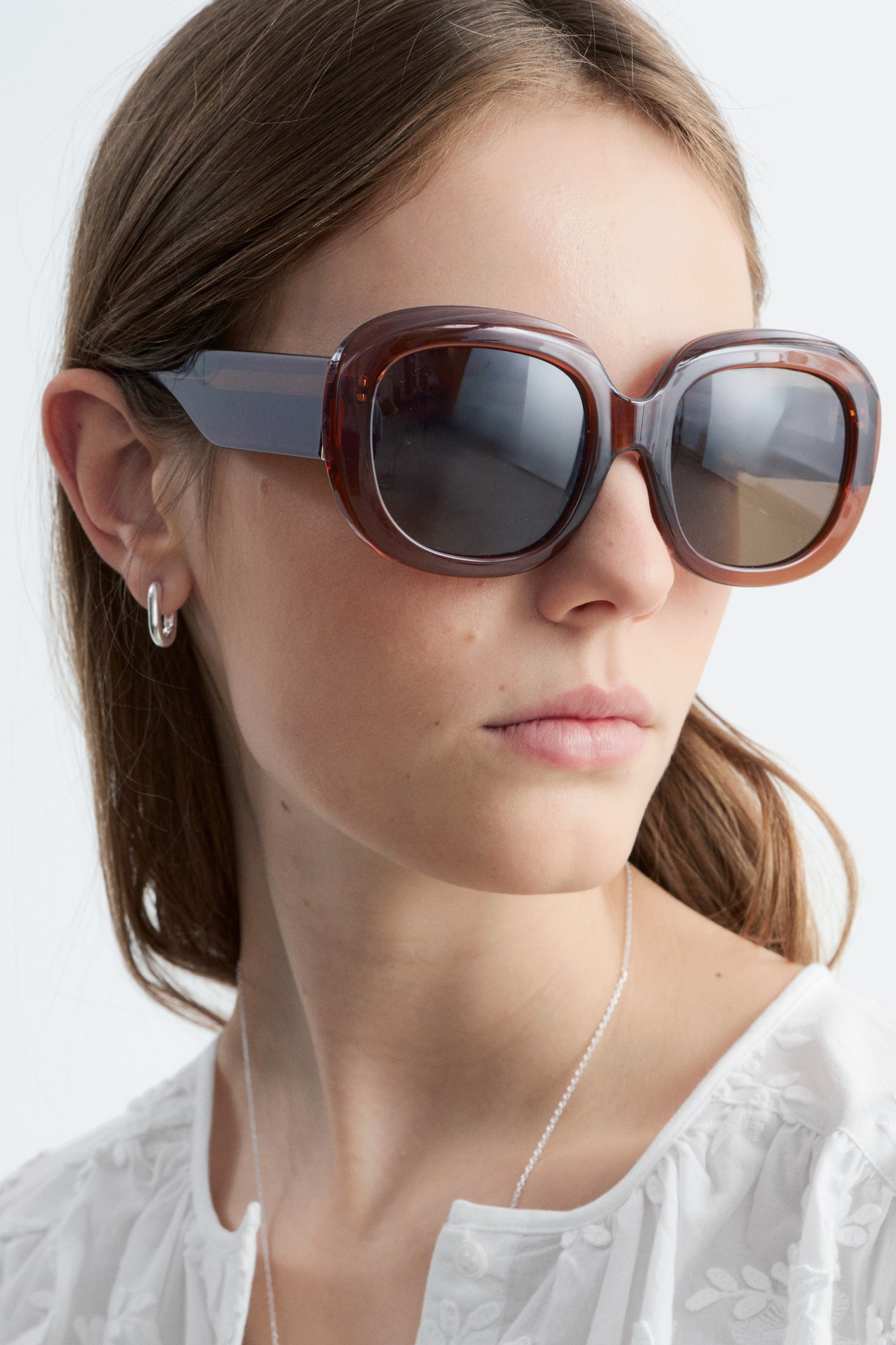 Oversized solbriller - Brun/Sort - 1