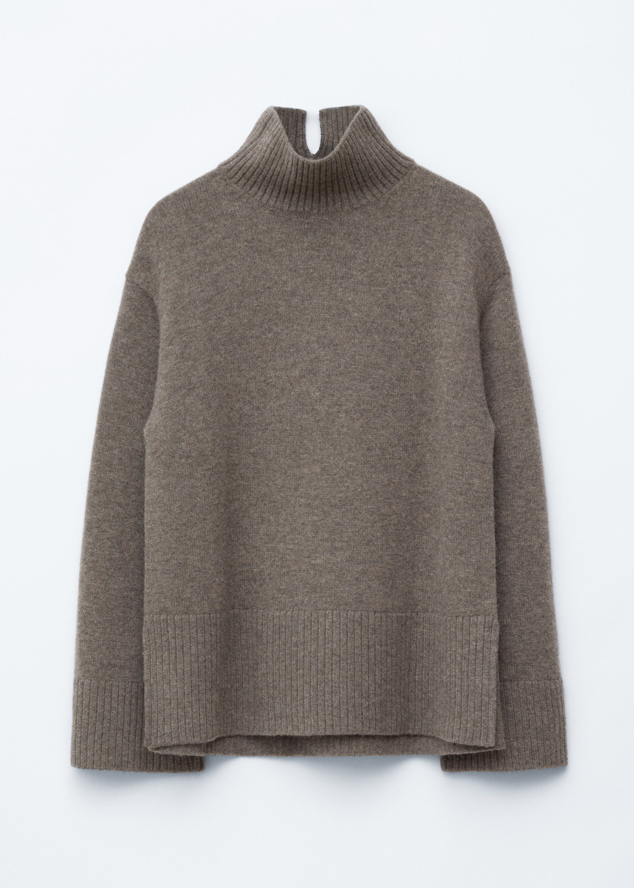 Oversized Turtleneck Wool Sweater - Dark Mole - & Other