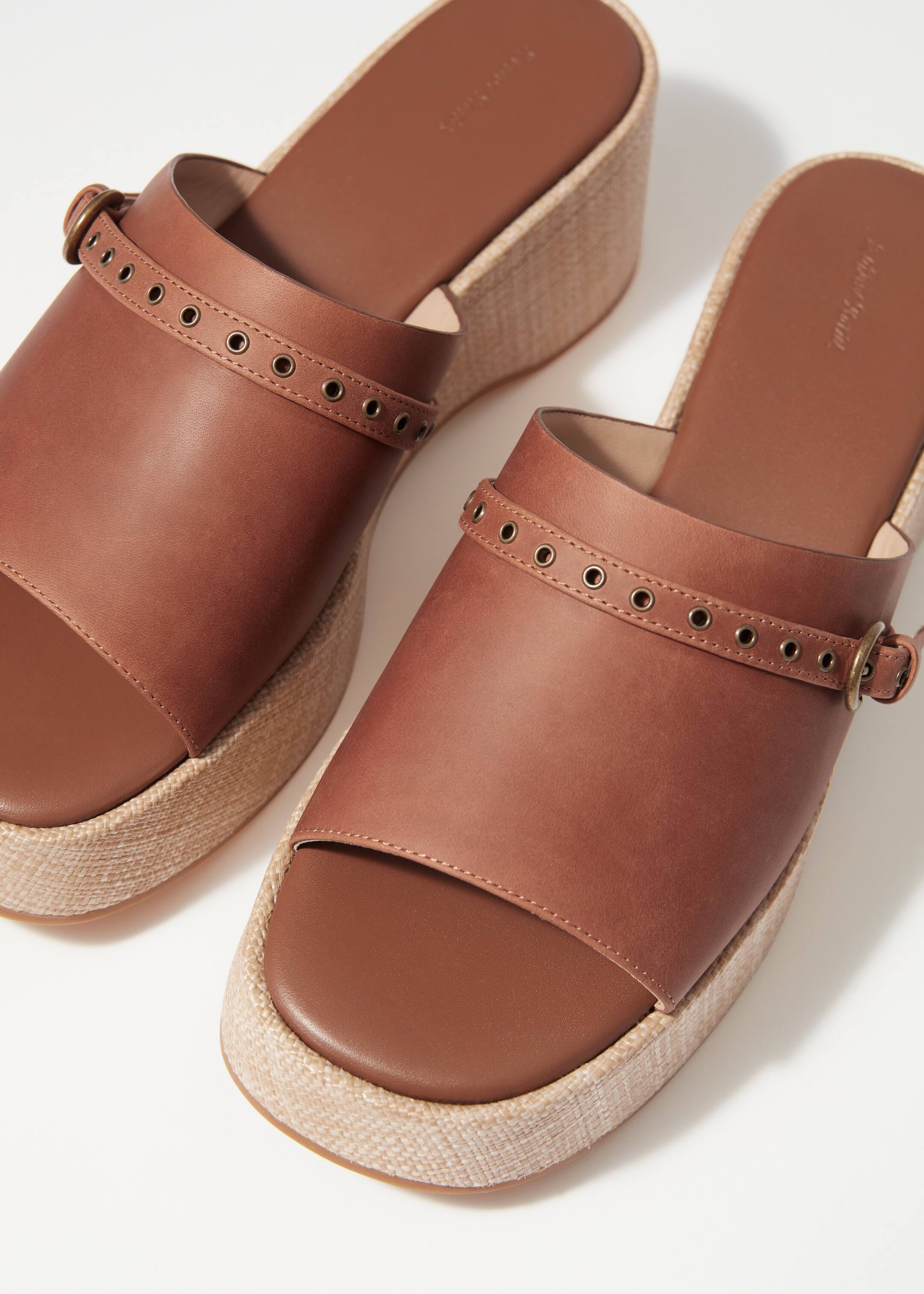 Visualizza immagine più grande: Mules in pelle scamosciata con plateau - Cognac - DONNA | H&M IT 6