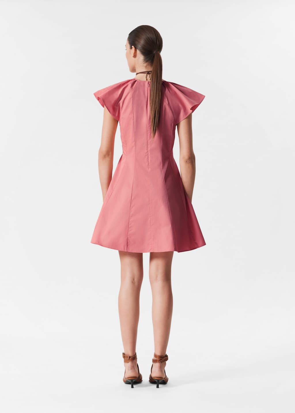 Ausgestelltes Minikleid - Schwarz - Lookbook