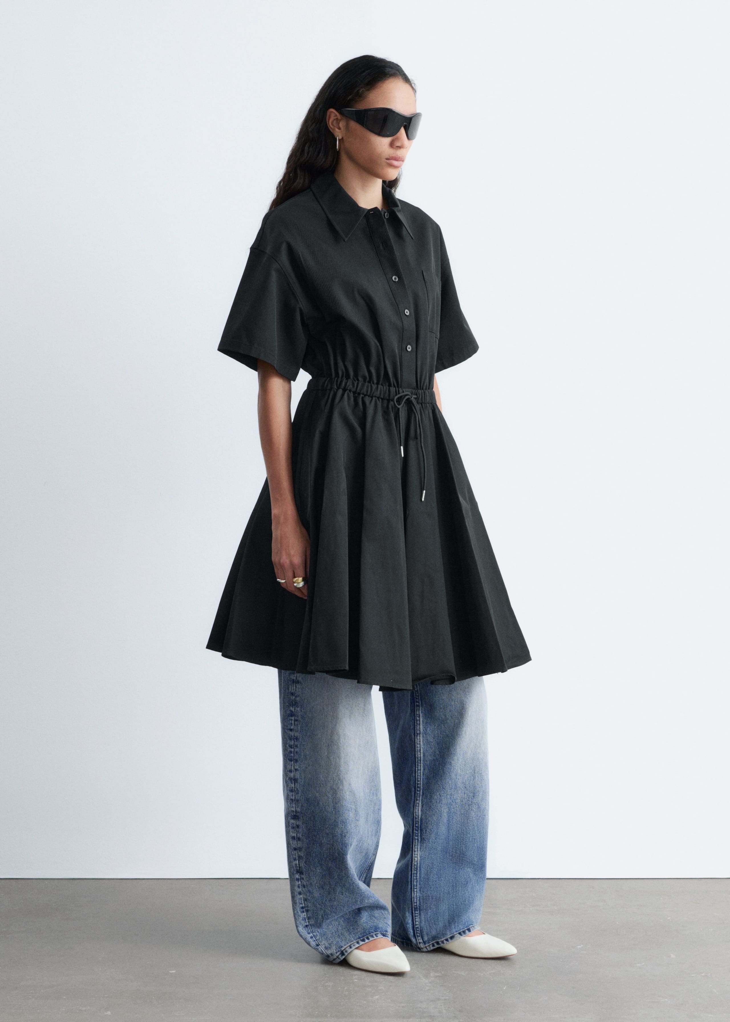 Image of Ausgestelltes Minikleid mit Kordelzug