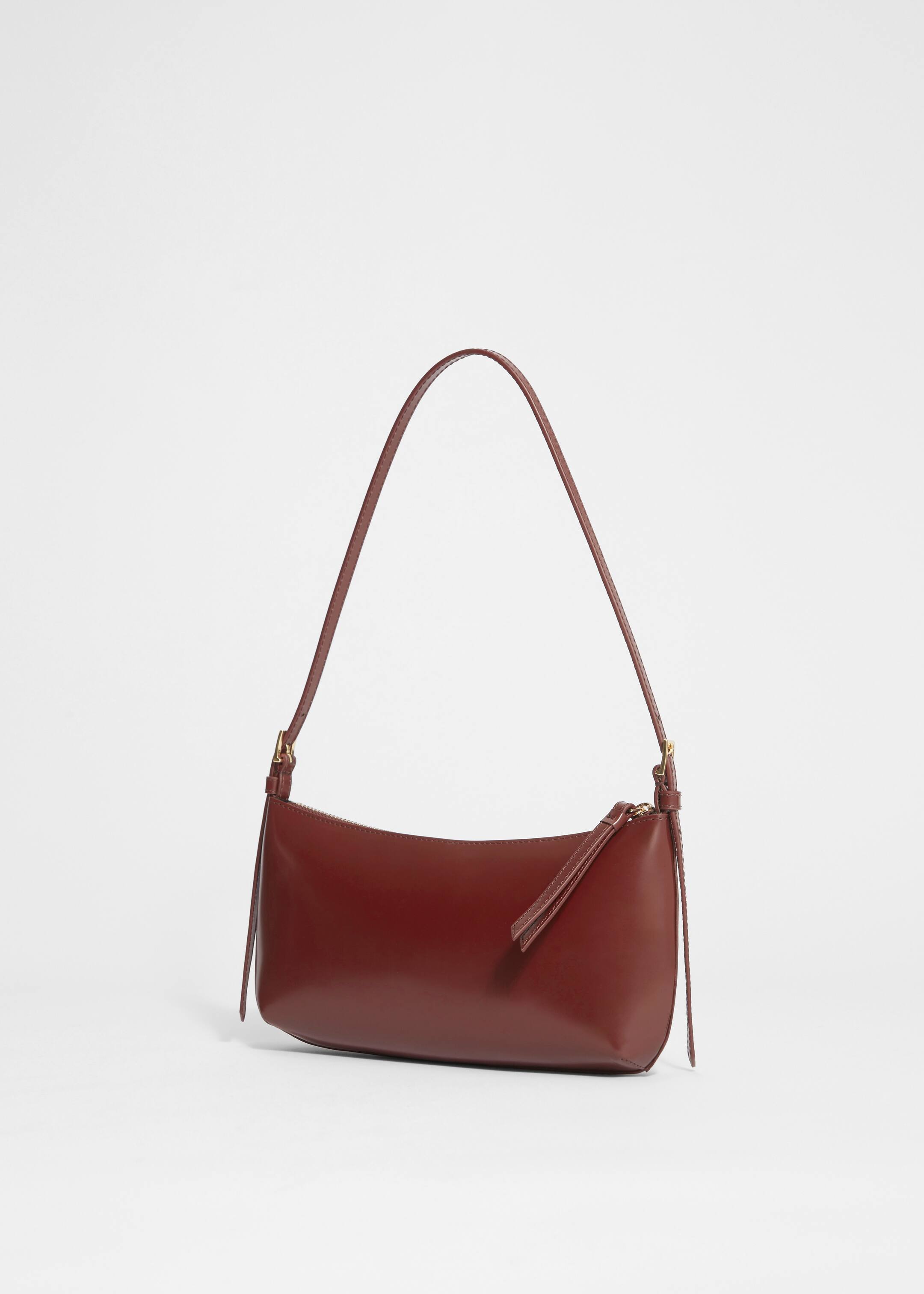 הצגת תמונה גדולה יותר: Petit Leather Shoulder Bag - Burgundy - Ladies | H&M IL 3