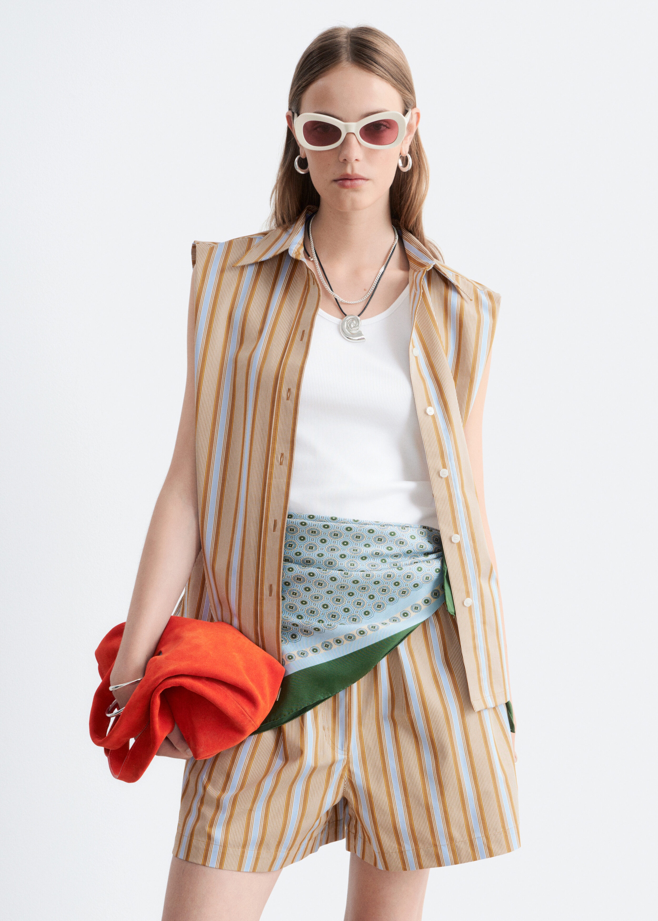 Pima Cotton Sleeveless Shirt